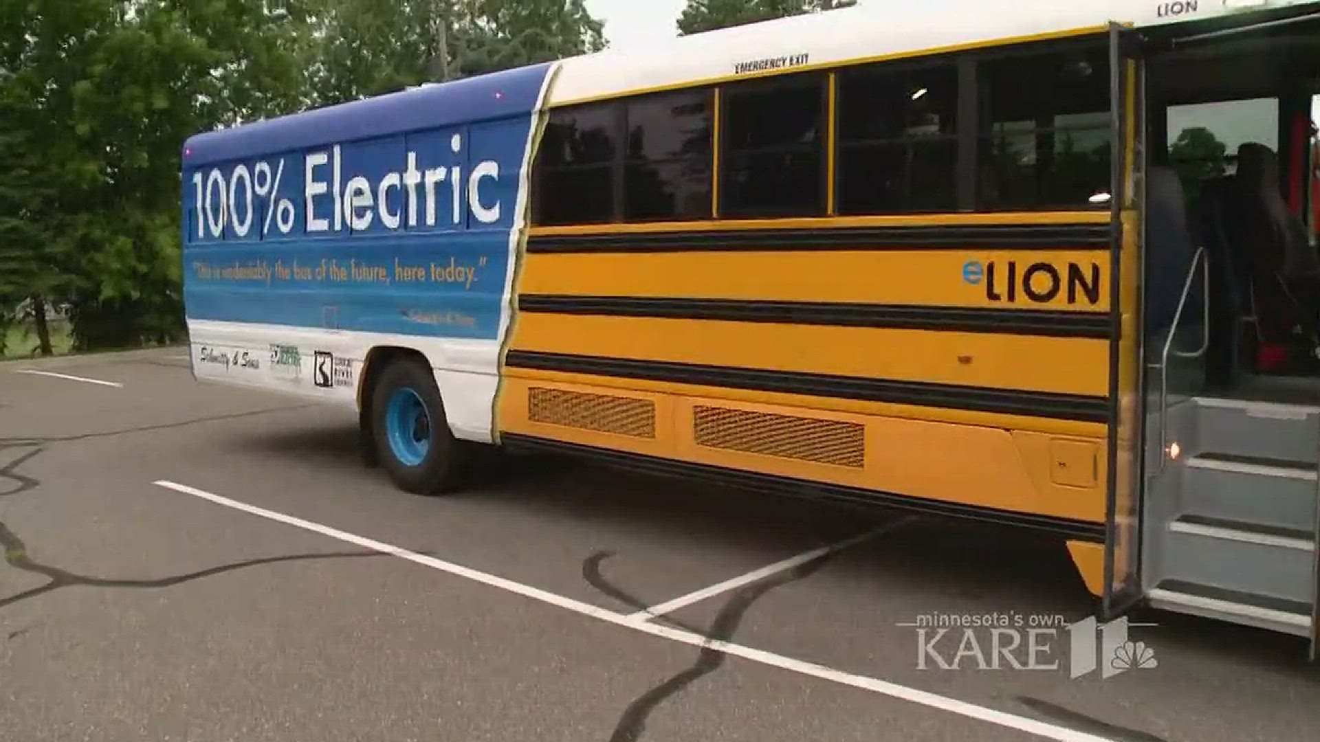 Electric school bus hits the street