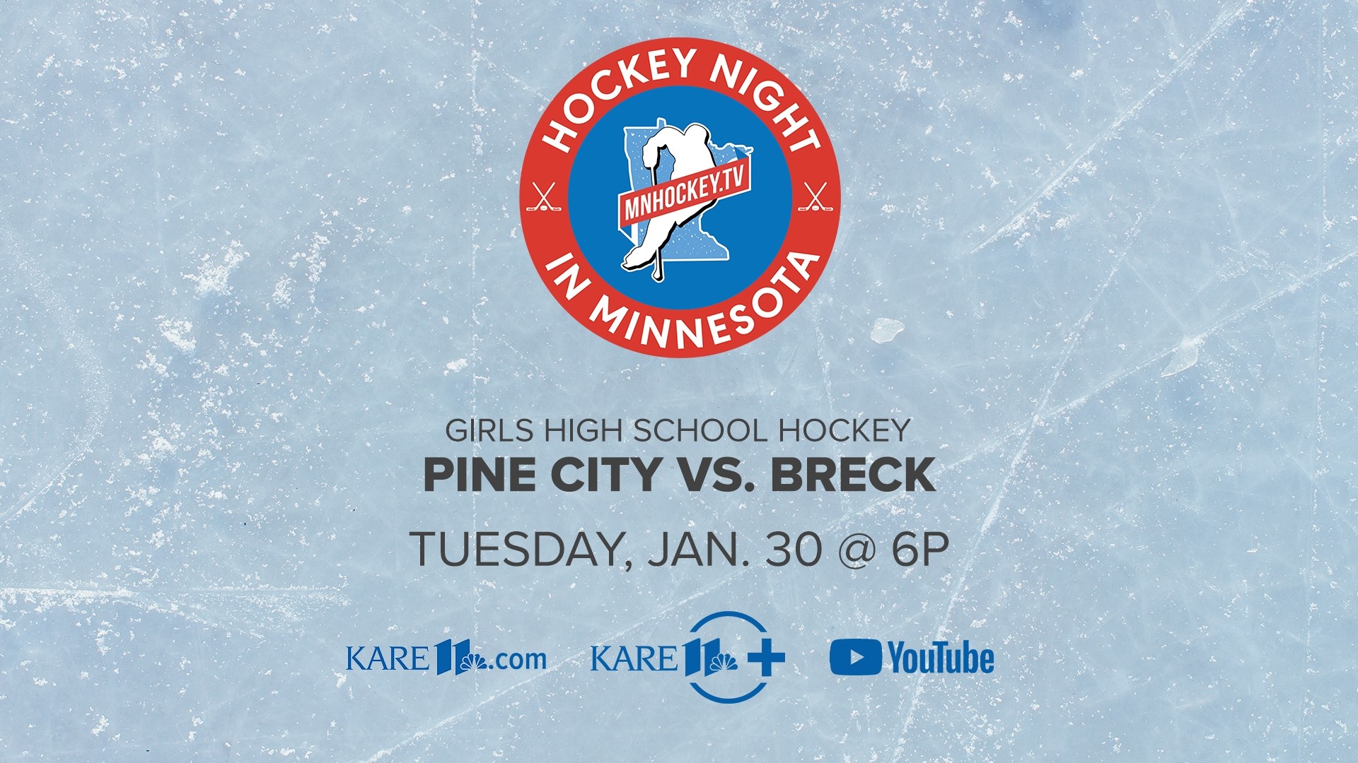 Pine City faces off against Breck in girls high school hockey action.