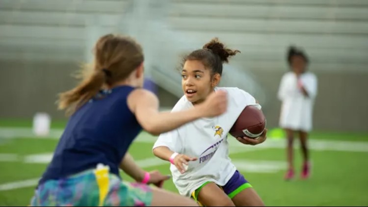 Vikings partner with MPS to launch girls flag football league