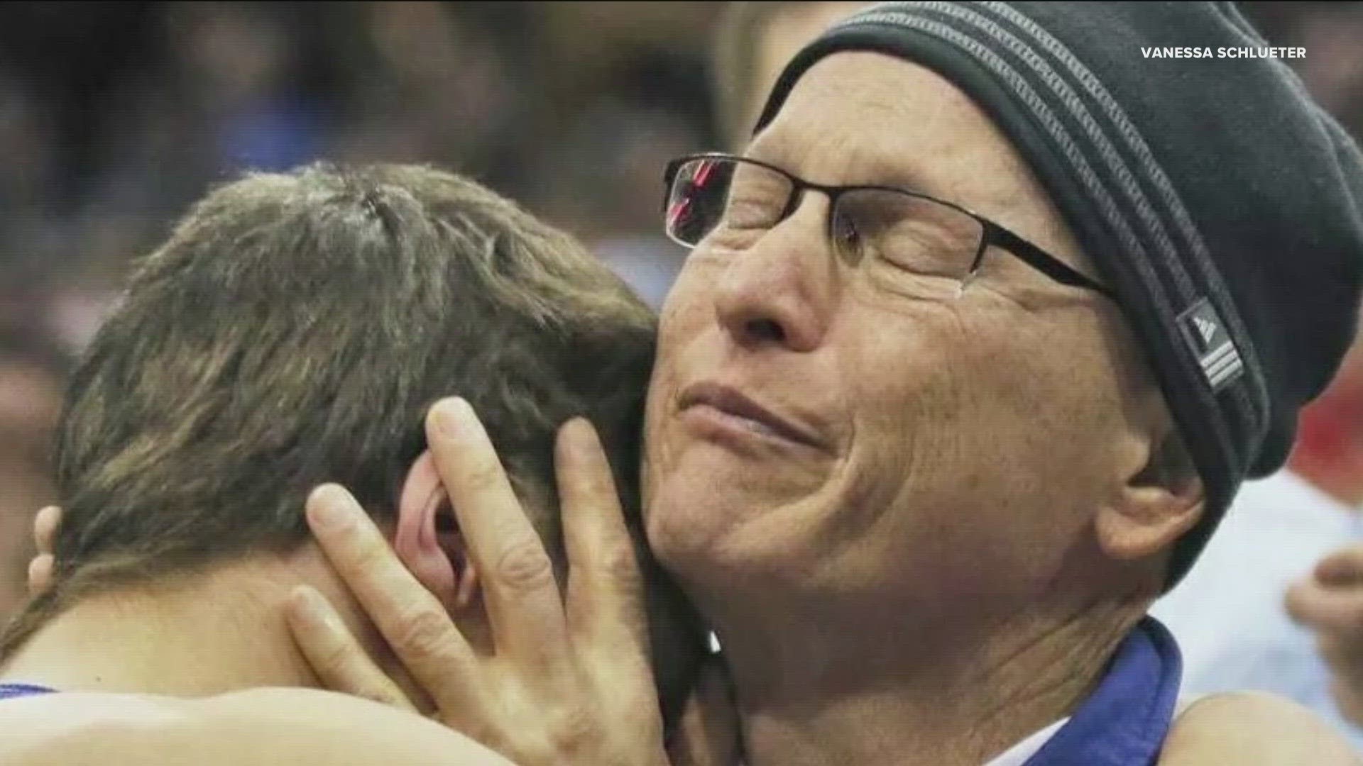 It was a moment of raw emotion, captured on the edge of a wrestling mat. A son who had captured a wrestling championship, and his father... who would die of cancer.