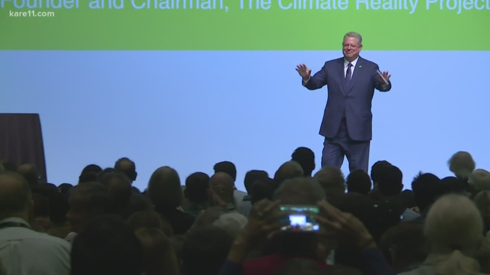 Former Vice President Al Gore caught up with KARE 11 while leading climate training in Minneapolis