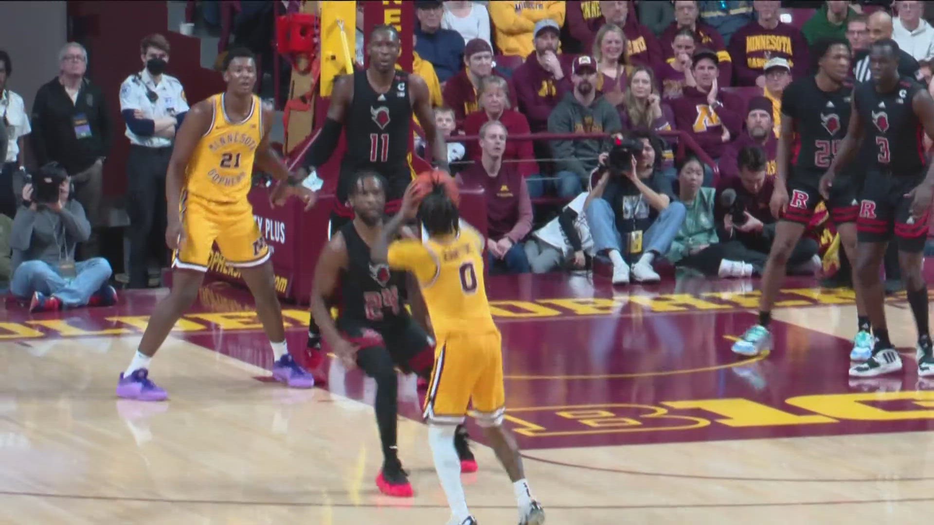 The Golden Gophers made 15 of 19 free throws in the second half and 23 of 34 for the game.