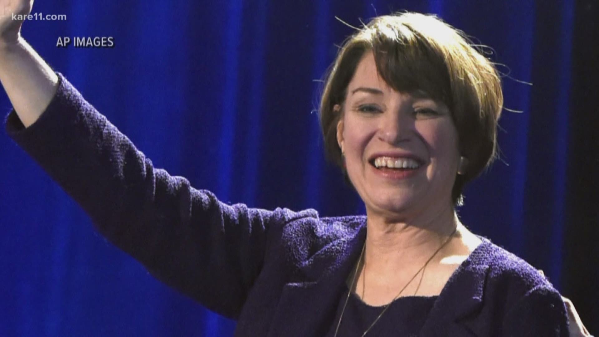 Senator Amy Klobuchar invited media outlets to join her at Boom Island Park in Minneapolis on Sunday for an announcement.