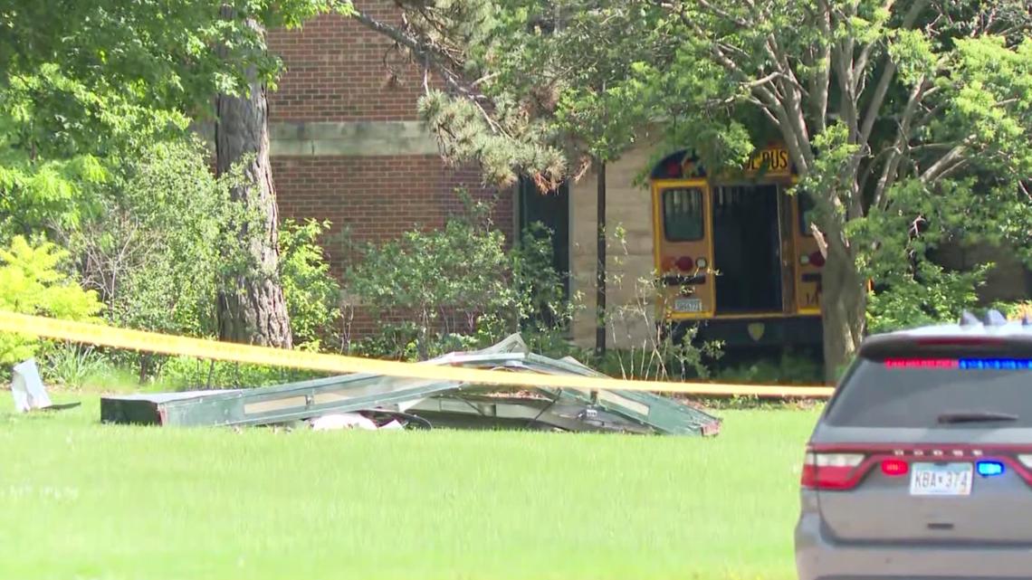 Company that owns the bus that crashed into a Hamline University building has a history of inspection failure