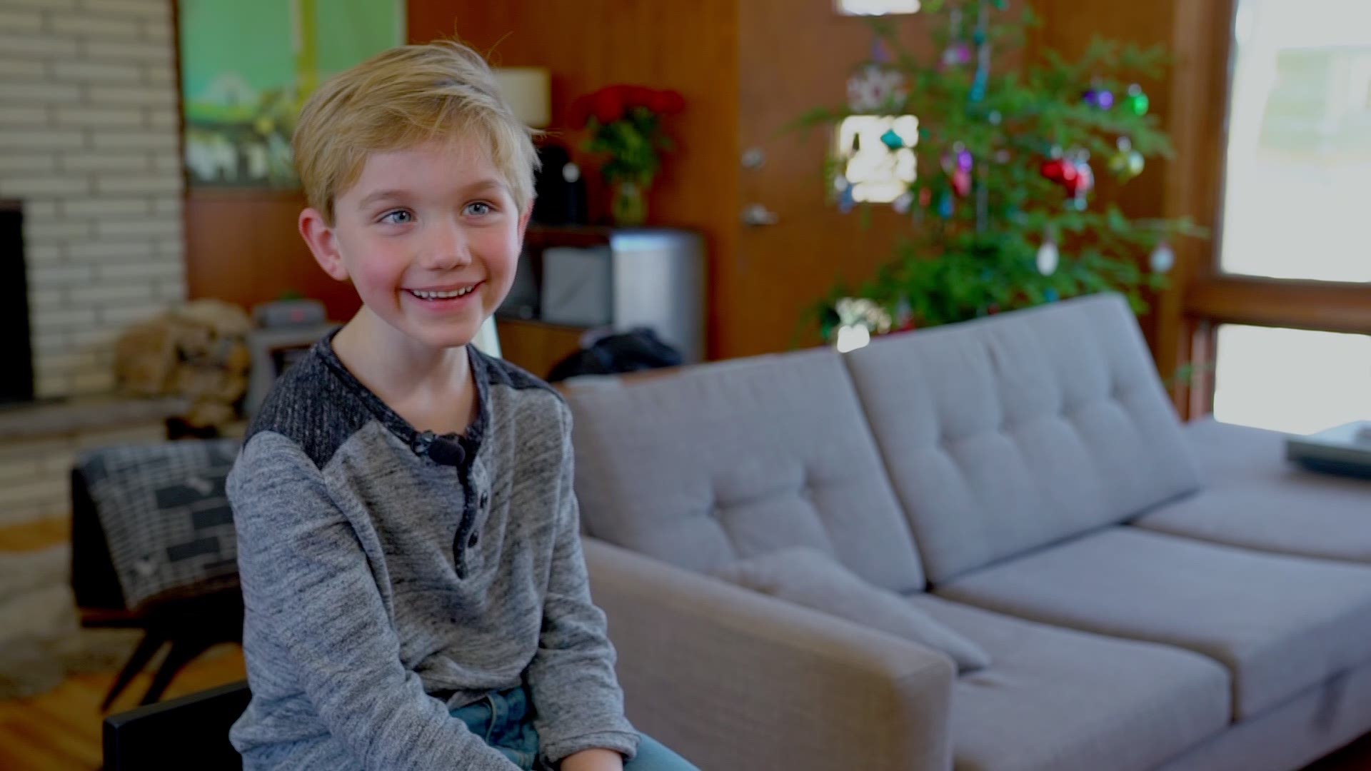 Hey, when you are 7-years-old and a funny looking lady is trying to interview you, well, sometimes all you can do it bust a gut.