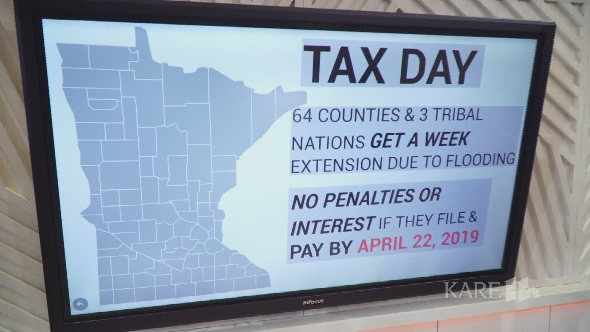 Some Minnesotans who were affected by flooding will get a week extension to file their taxes.