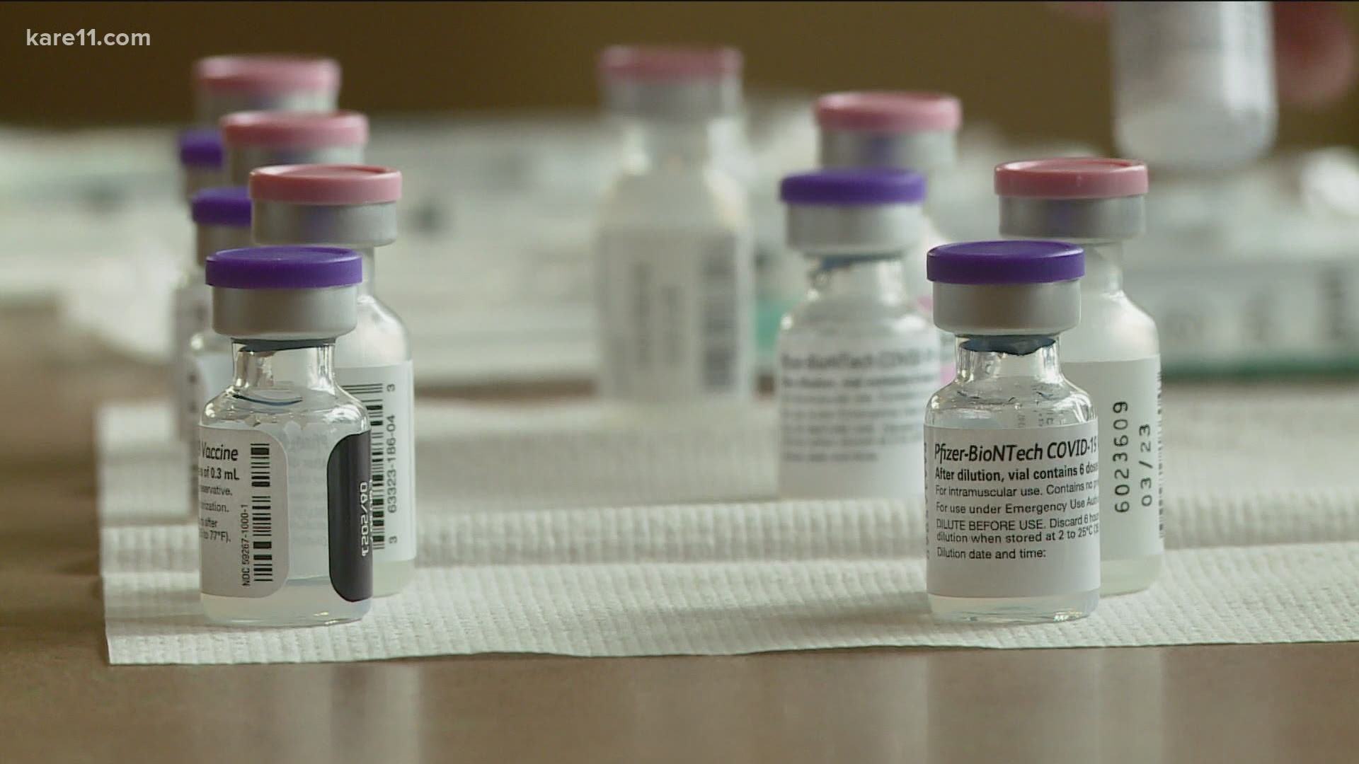 MN Dept. of Health says just 35% of the population in Benton County has received at least one dose.