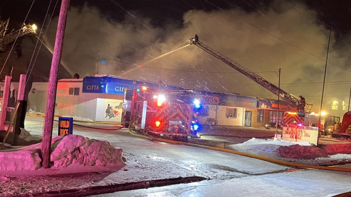 Fire at Erbert & Gerbert's, Bergquist Imports in Cloquet