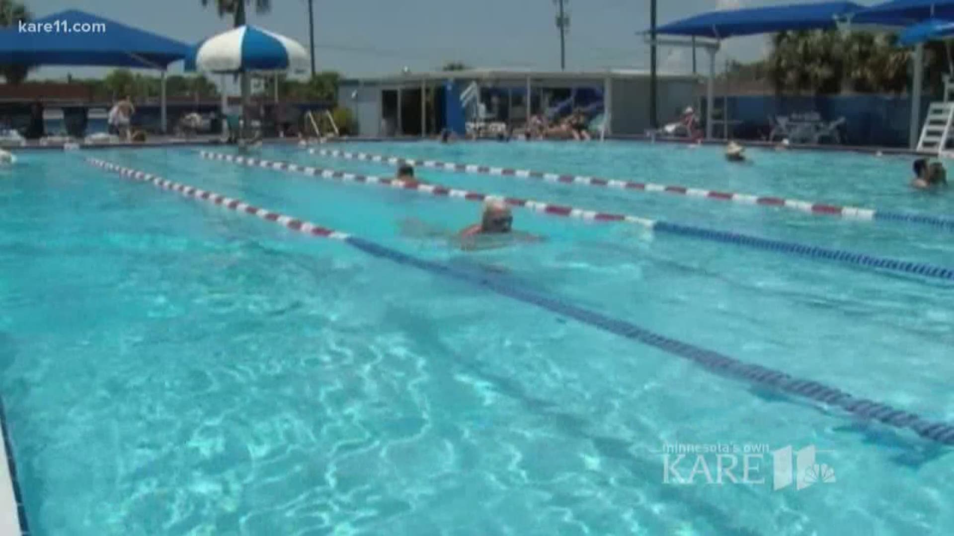 Experts from YMCA talk water exercise.
