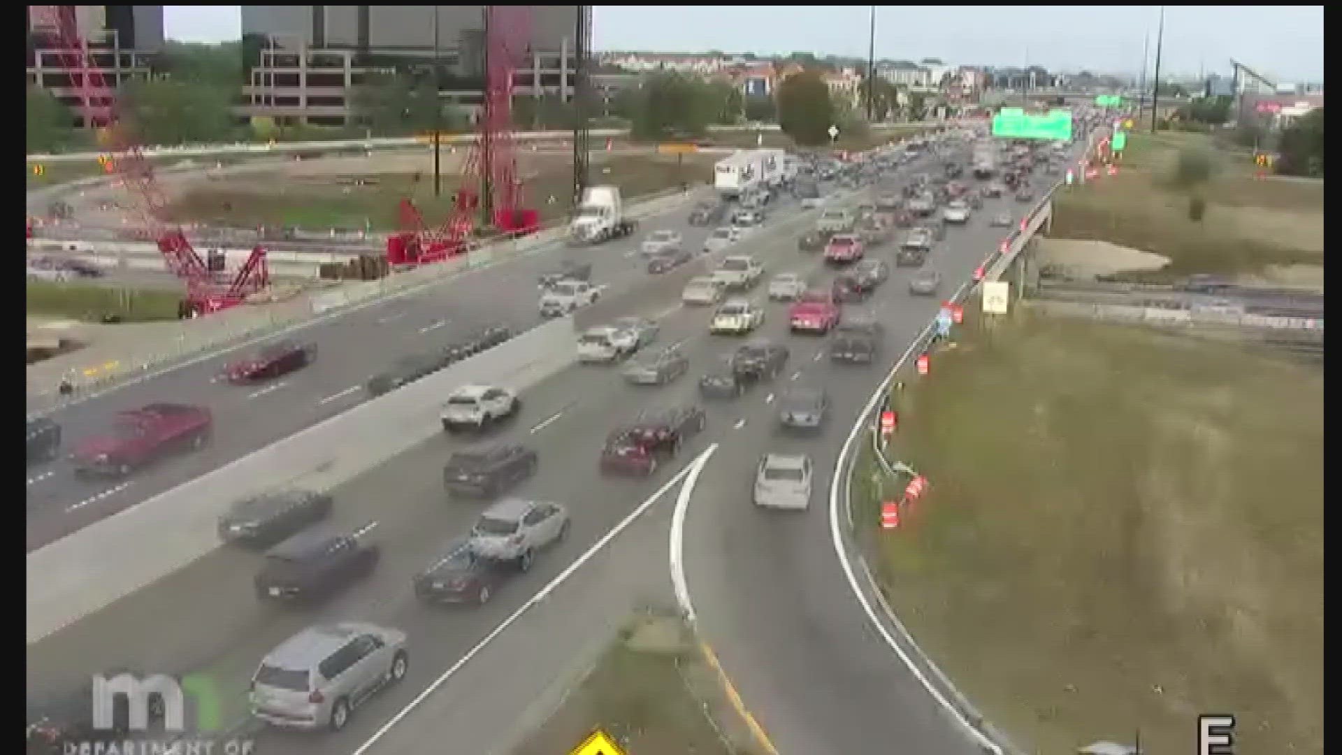 A FedEx truck driver lost a pair of trailers on Interstate 494 Thursday evening in Richfield, causing a major backup during rush hour.