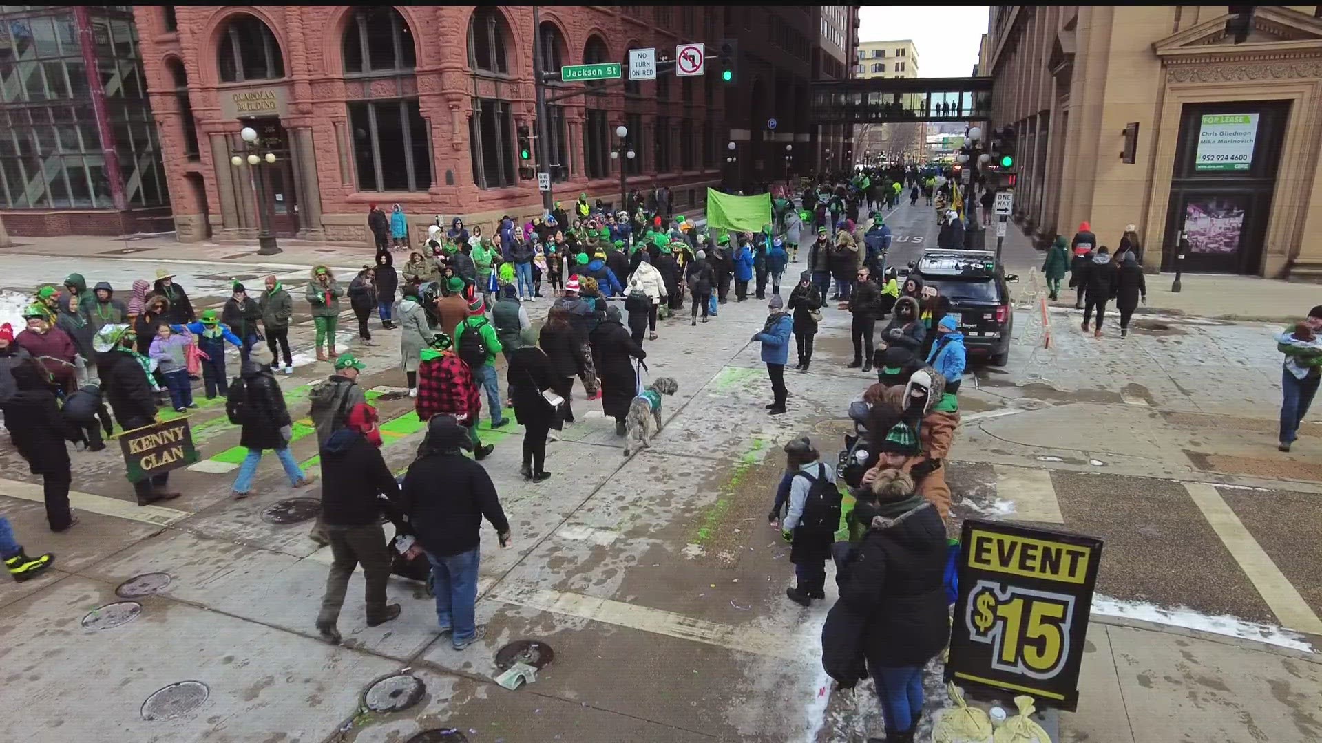 Despite the temperature, people still turned out to celebrate the coldest St. Patrick's Day in 30 years.
