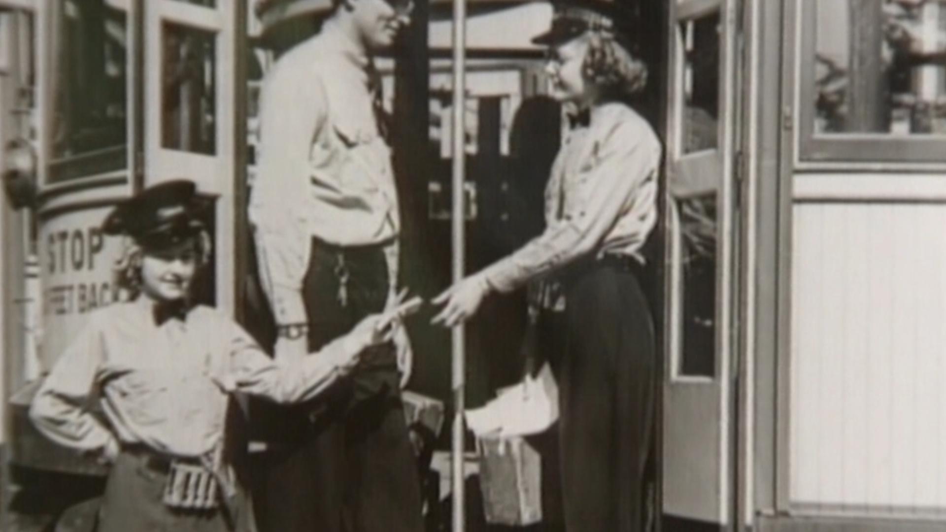 During WWII, hundreds of women went to work in Minneapolis, driving the trolley cars that had previously only been steered by men.