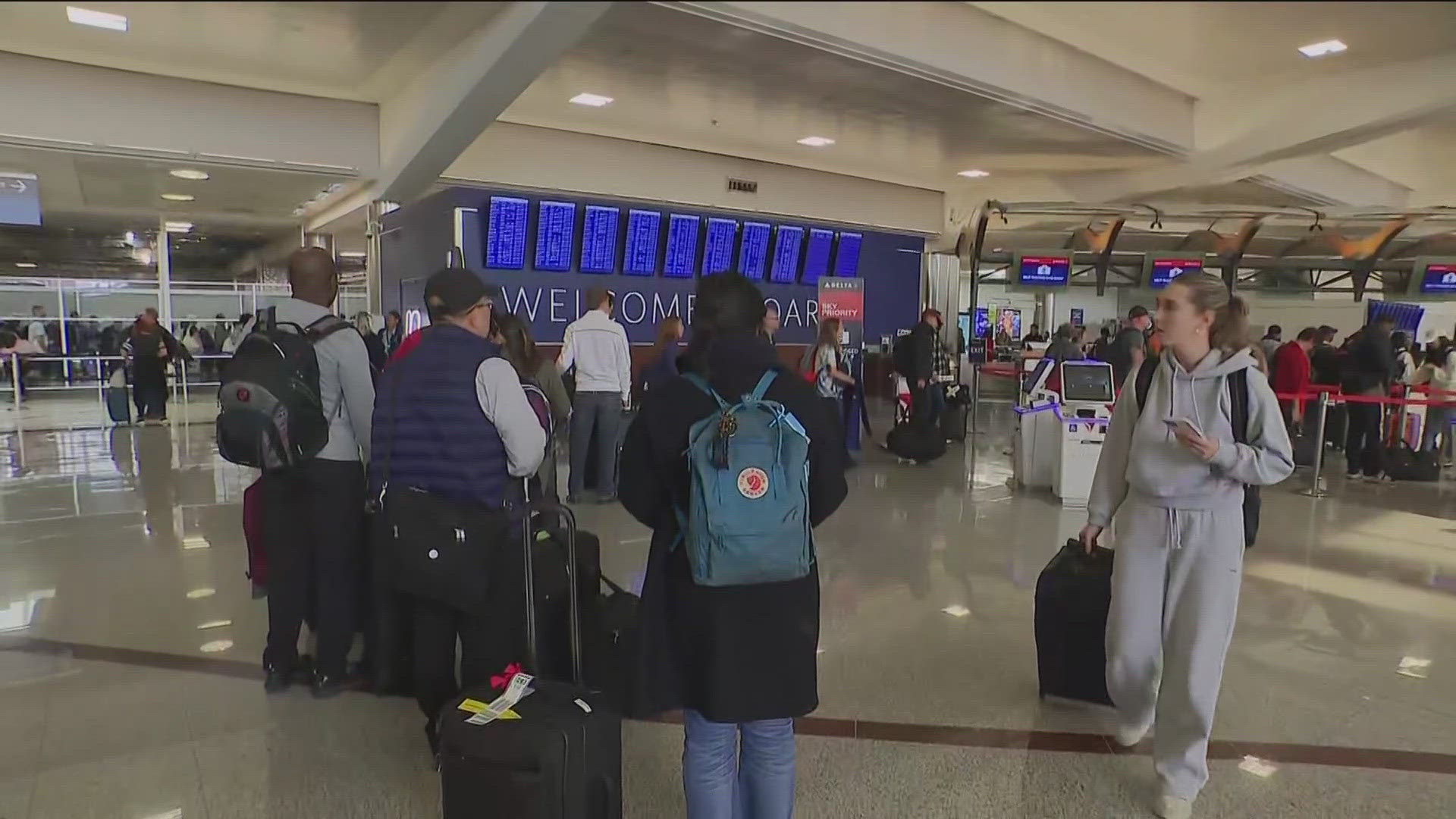 This Thanksgiving Eve airports across the country are packed with holiday travelers, but storms are starting to develop in several states bringing rain and snow.