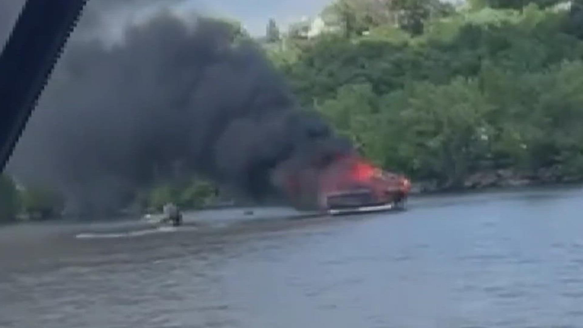 The Prescott Police Chief says the boat was at the fuel dock when it exploded and ejected people into the river.