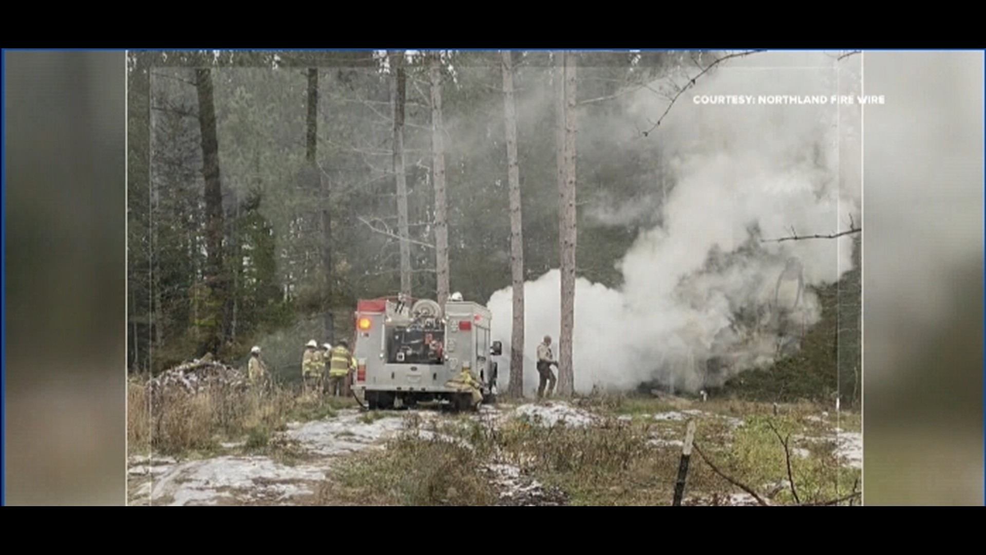 Officials said a propane tank exploded and hurt two people in a hunting cabin north of Hibbing.