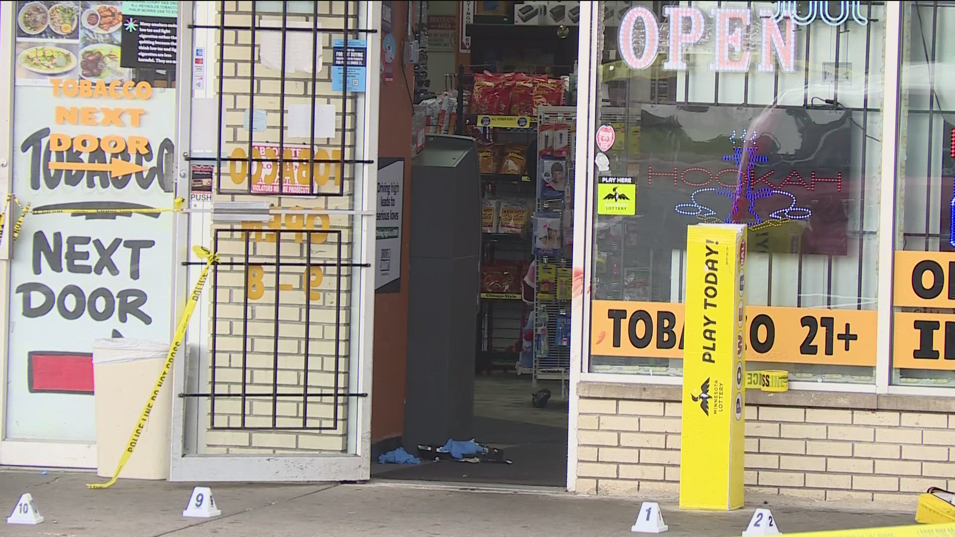 St. Paul Police say the man was found lying outside the business just before 12:30 p.m. with a gunshot wound to his torso.