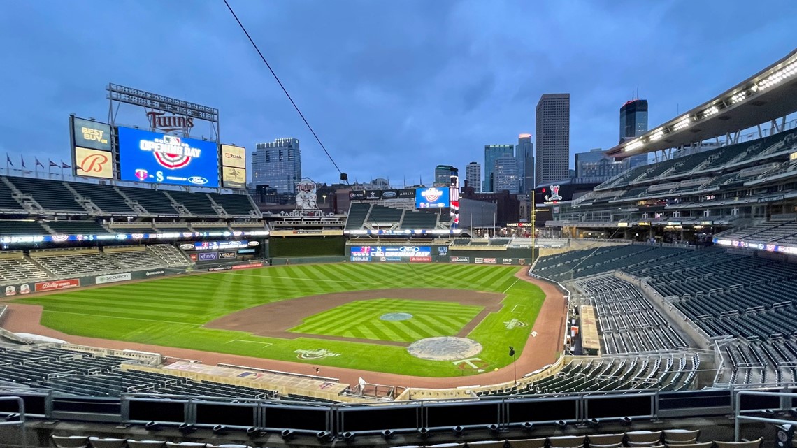 Video: Tarps come off at Target Field in preparation for April 8 home  opener – Twin Cities