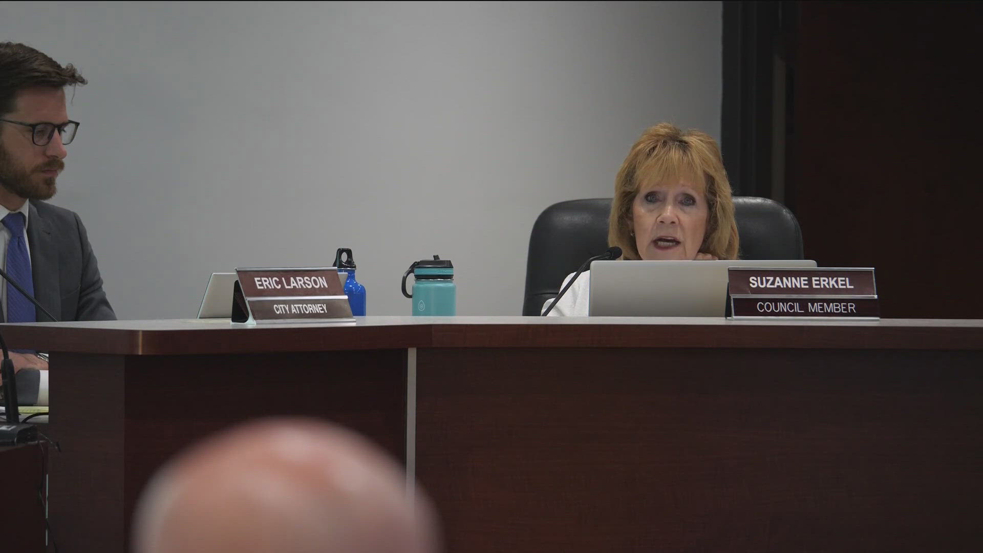 Many packed Monday’s council meeting to discuss Council Member Suzanne Erkel’s social media post after the killings of Rep. Melissa Hortman and her husband, Mark. 