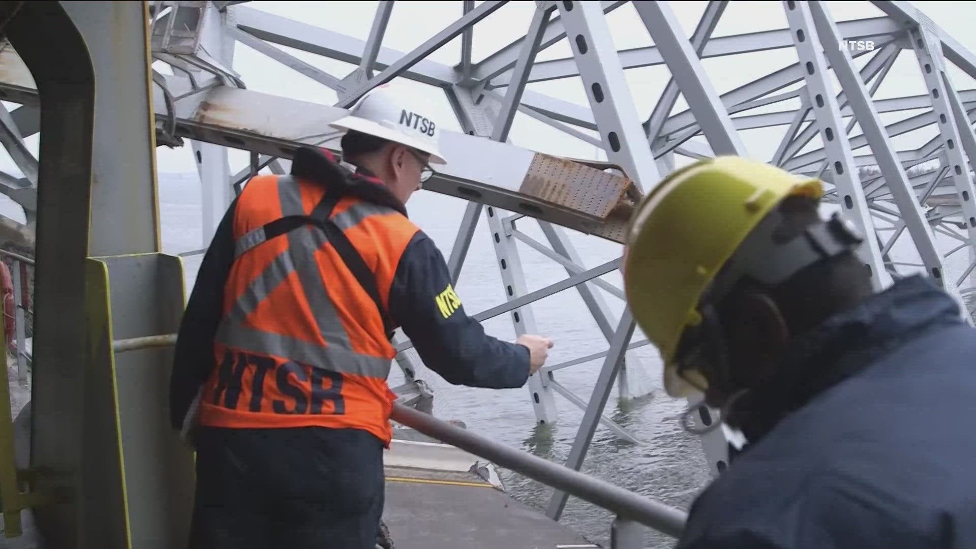 In the last few hours, new video from the NTSB shows investigators and engineers on board the ship that crashed into the Francis Scott Key bridge.