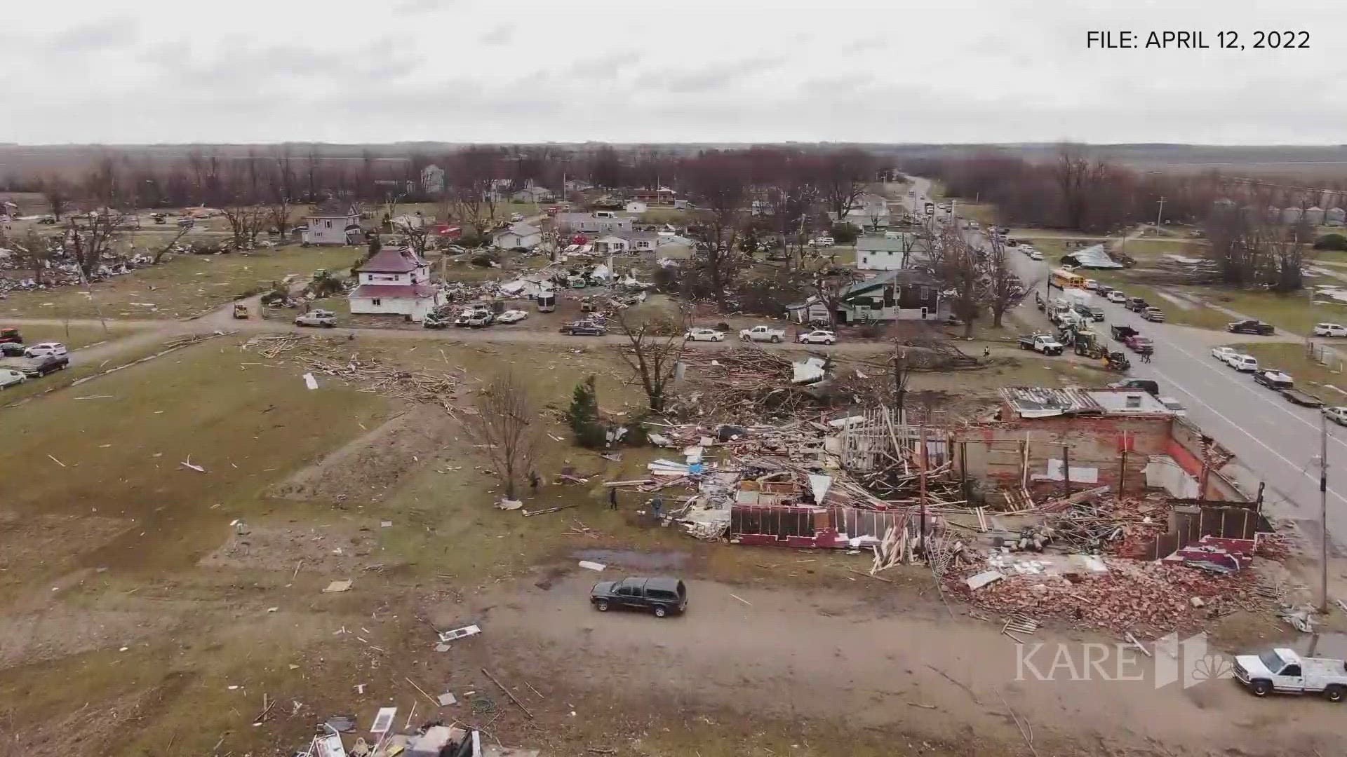 On April 12, 2022, an EF2 tornado was on the ground for five to six miles across southeastern Minnesota and took direct aim at the small town of Taopi.