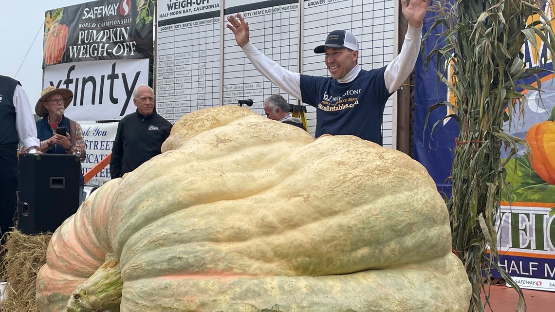 Anoka teacher sets record for heaviest pumpkin in CA contest