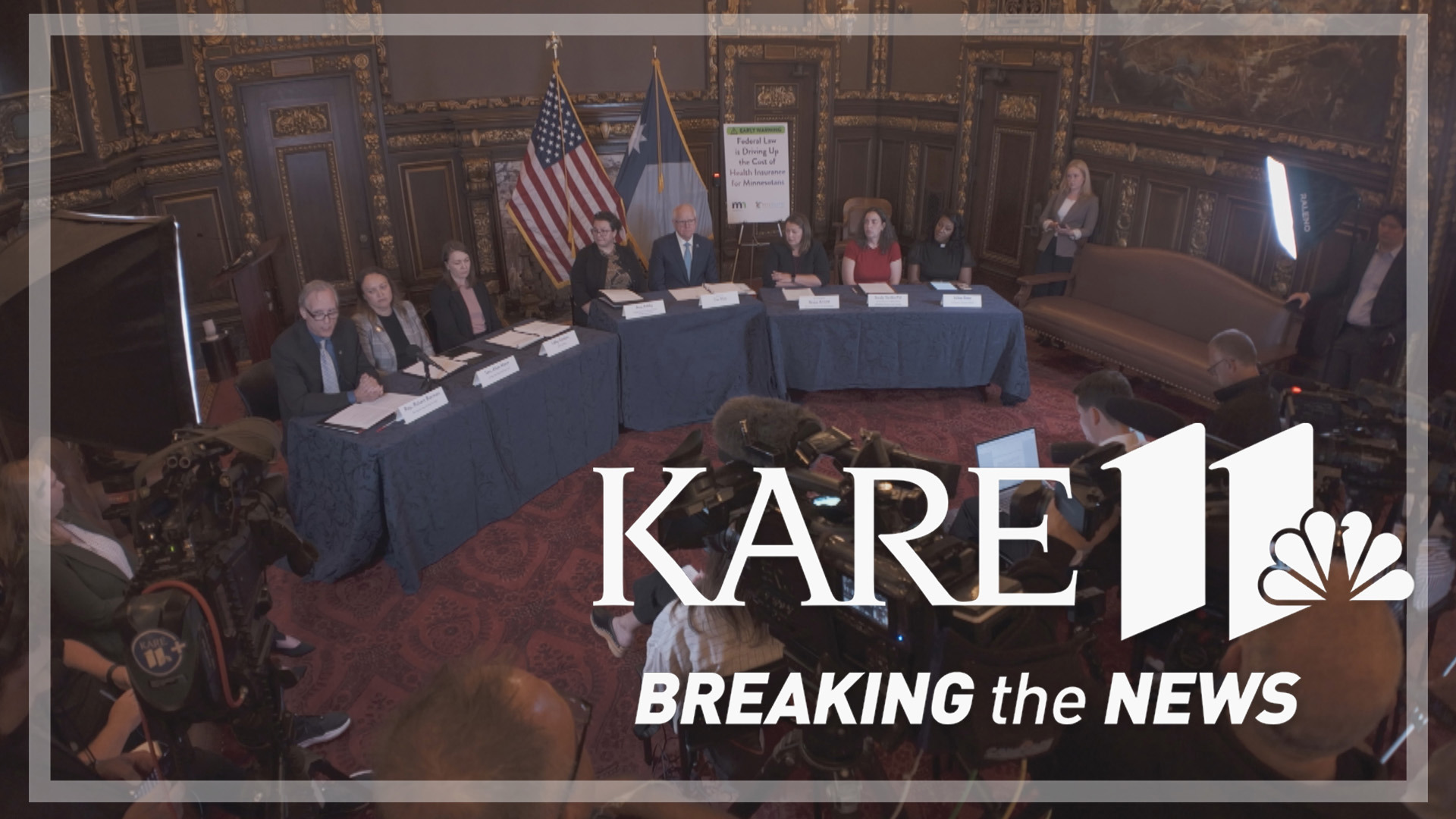 Walz and other state leaders criticized federal policies and urged Congress to extend the tax credits, which are part of negotiations over a government funding bill.