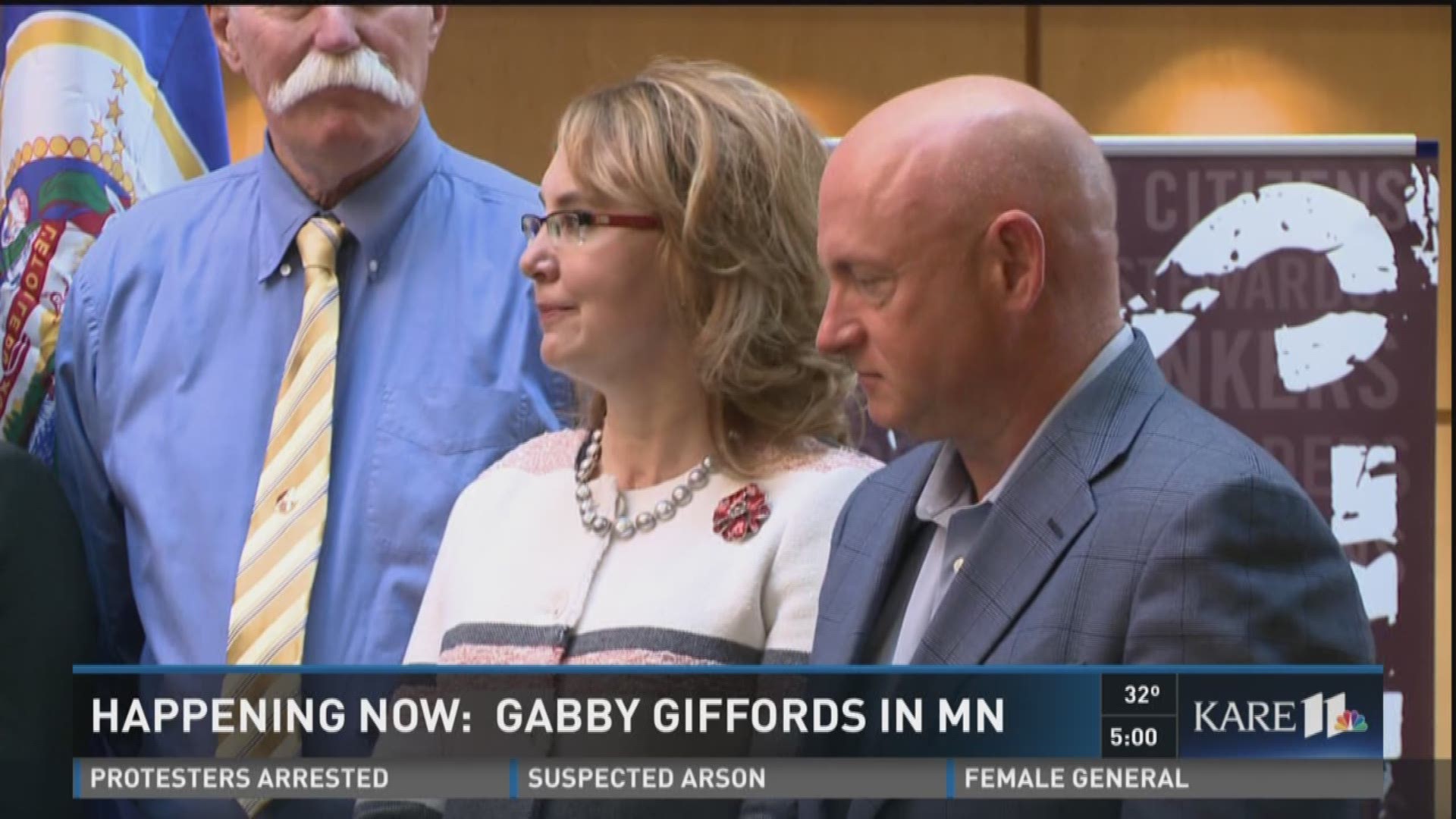 Gabby Giffords in Minnesota talking gun violence