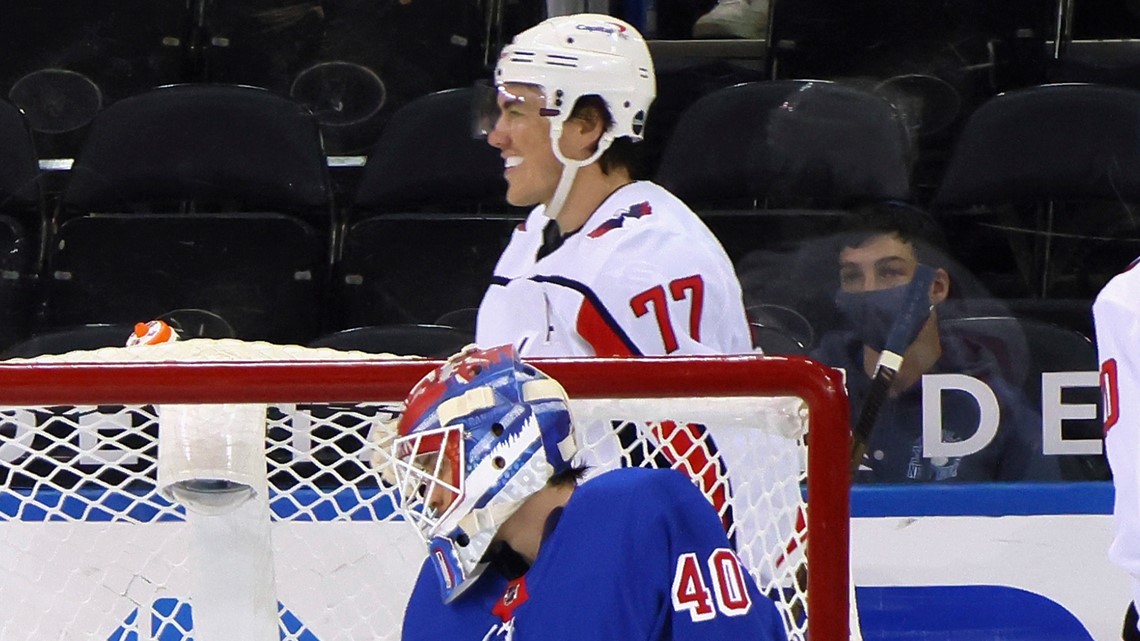 St. Louis Blues T.J. Oshie wears the number 6 with the name Musial on his  warm up jersey before a game against the Minnesota Wild at the Scottrade  Center in St. Louis