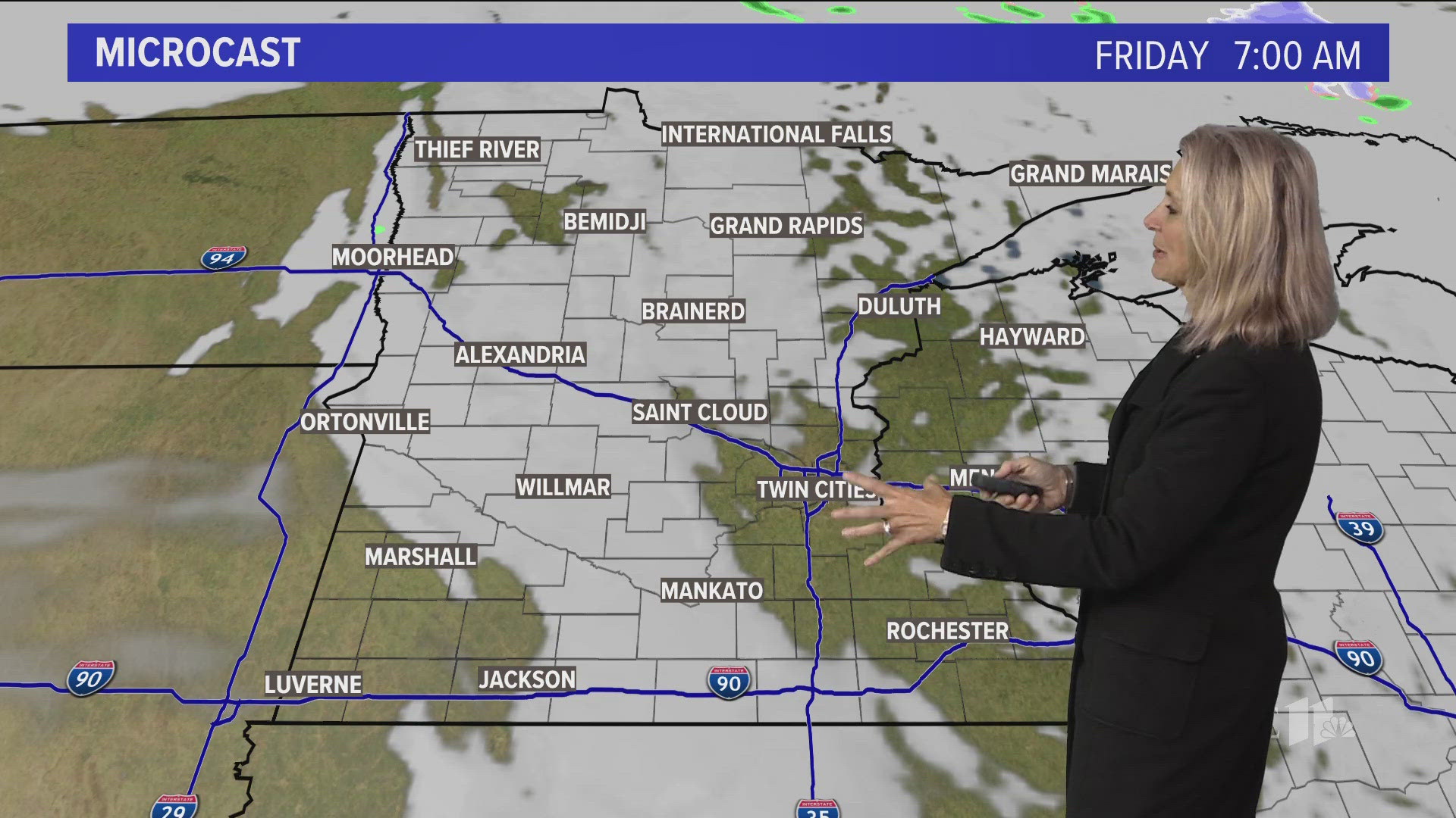 A mild weekend with temperatures in the 50s.