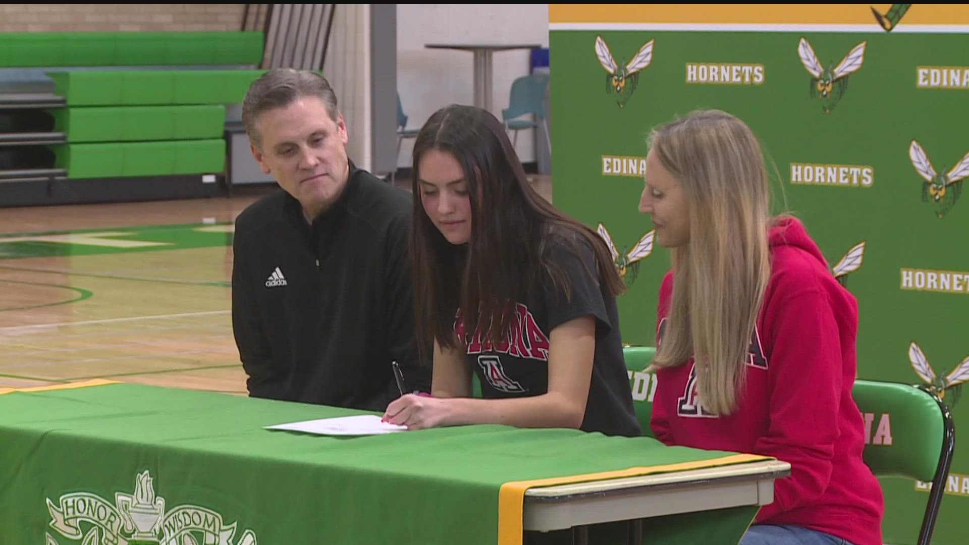 Hayley Nilsen signed her college letter of intent Thursday to play at the University of Arizona this fall.