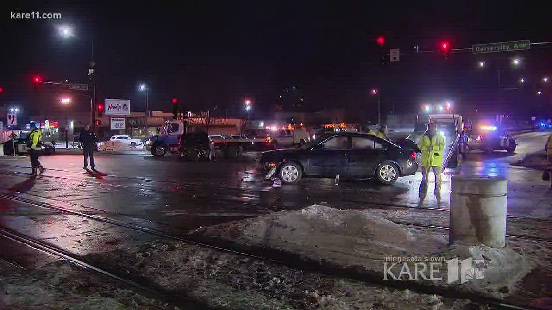 The chase, involving a stolen minivan, ended in a crash. Officers are still looking for multiple people who ran from the stolen van. http://kare11.tv/2GdKJoC