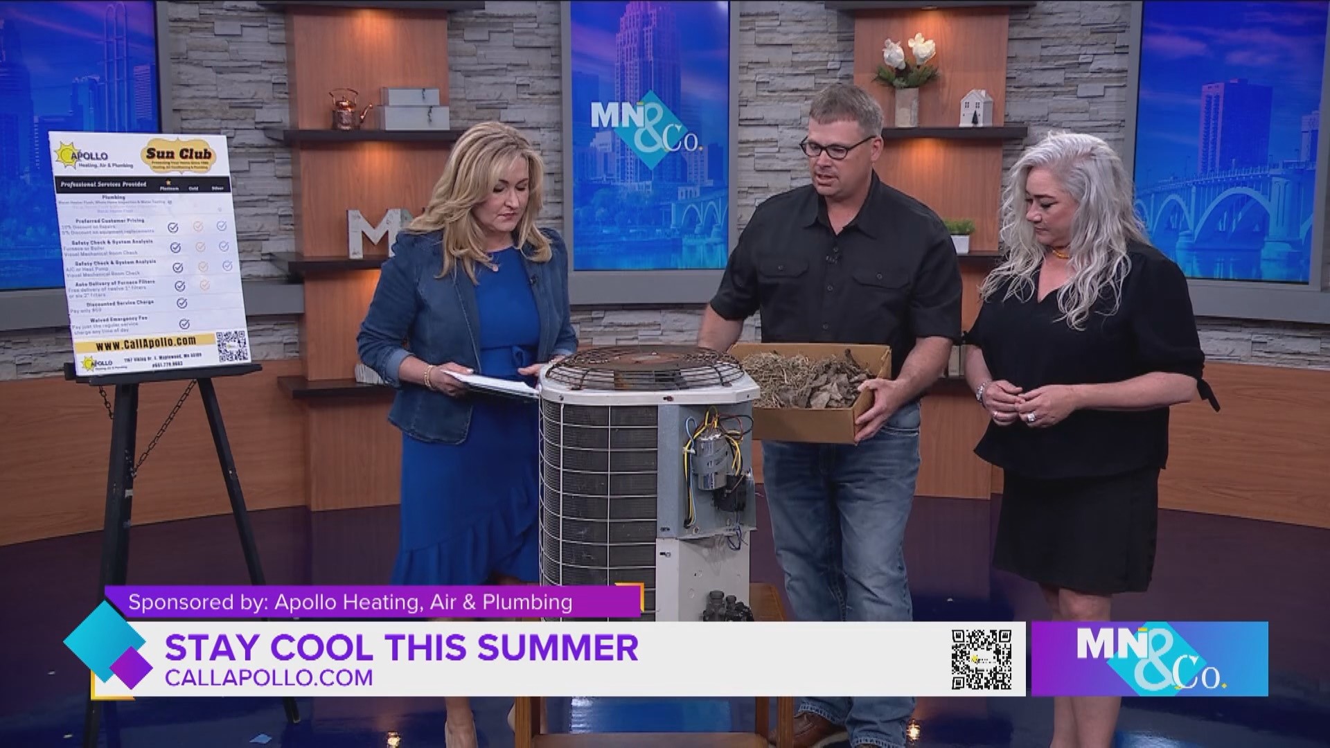 In this paid segment, Apollo Heating, Air and Plumbing joins Minnesota & Company to discuss Sun Club and getting your HVAC ready for Summer!