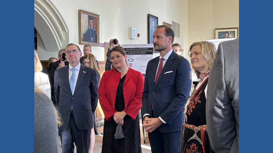 A Norwegian royal visited St. Olaf College to mark a special anniversary