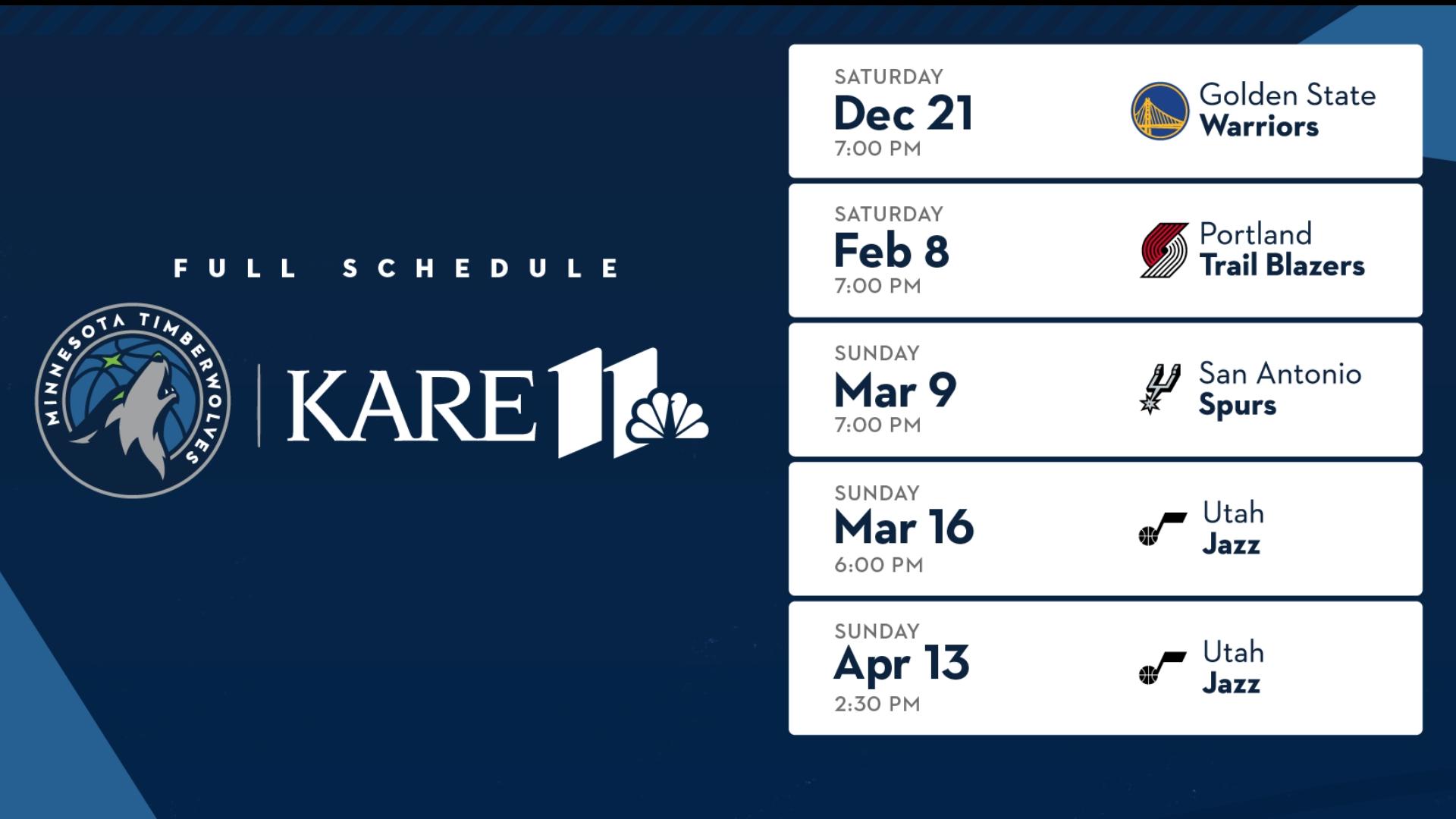 Free Timberwolves broadcasts coming to KARE 11 this season