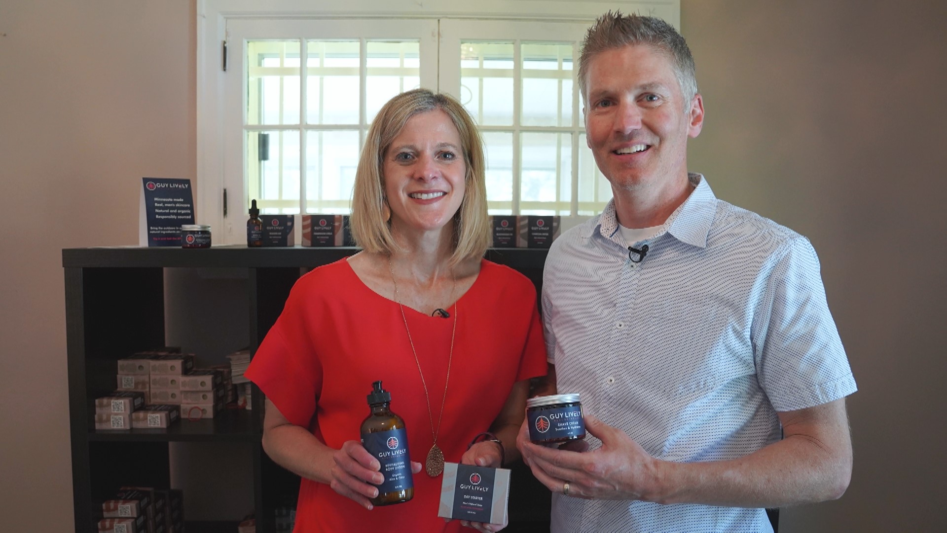 Inspired by their love for the outdoors, Heidi and Jay Woller launched "Guy Lively" — a men's natural skincare line.