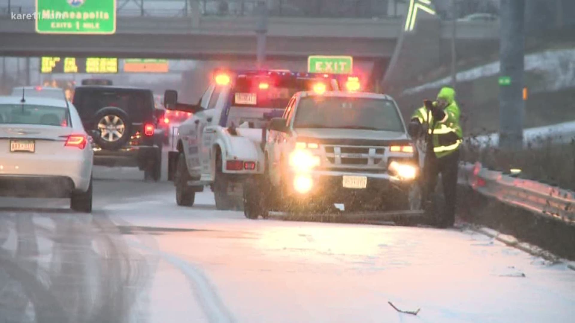 The Minnesota State Patrol reports that between noon and 9:45 p.m., there were 379 crashes across the state, 95 spin-outs, and seven jackknifed semis. MnDOT said conditions were just right for snow to melt and re-freeze on the roads. https://kare11.tv/2Qm