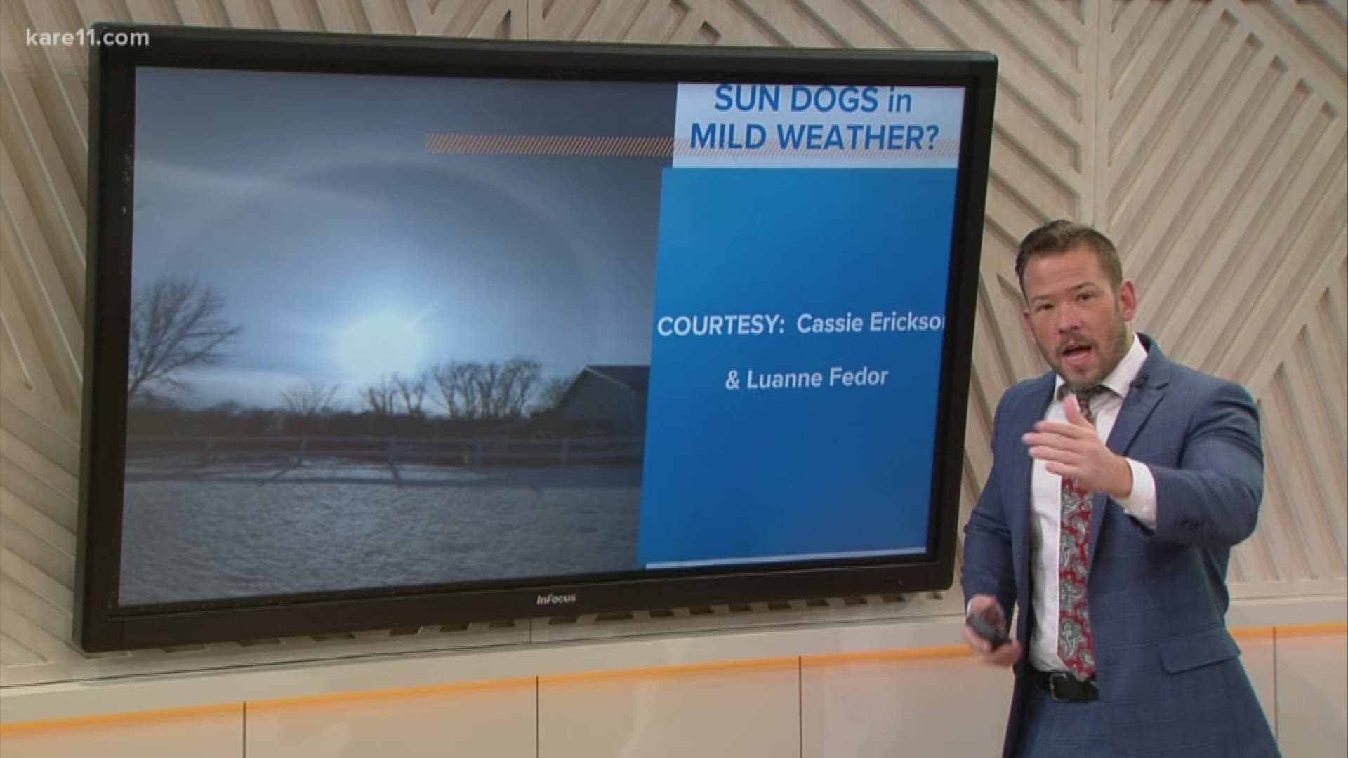 Viewers this week saw midday sun dogs, but it was above freezing...what gives? https://kare11.tv/2TmjIFU