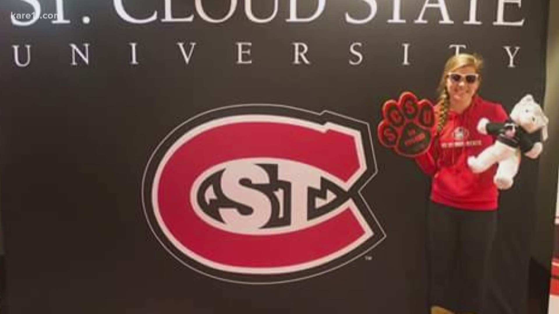 Move-in day at St. Cloud State University was exciting for sophomore Maria Heltne from Elk Mound Wisconsin.