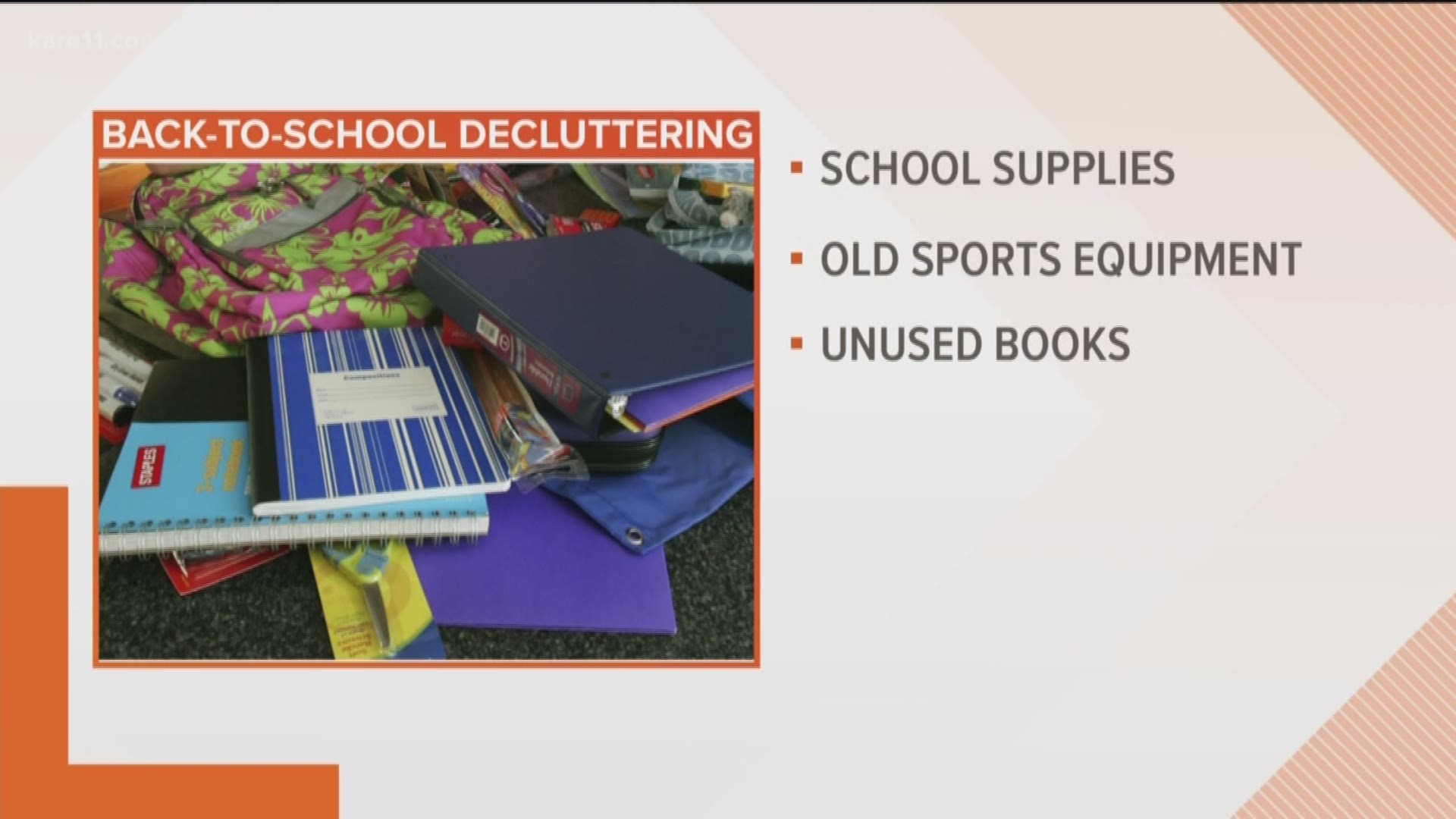 Laurie Wrobel, owner of Clutter 91, joined KARE 11 Sunrise to give you some tips on getting organized before the first day of school.