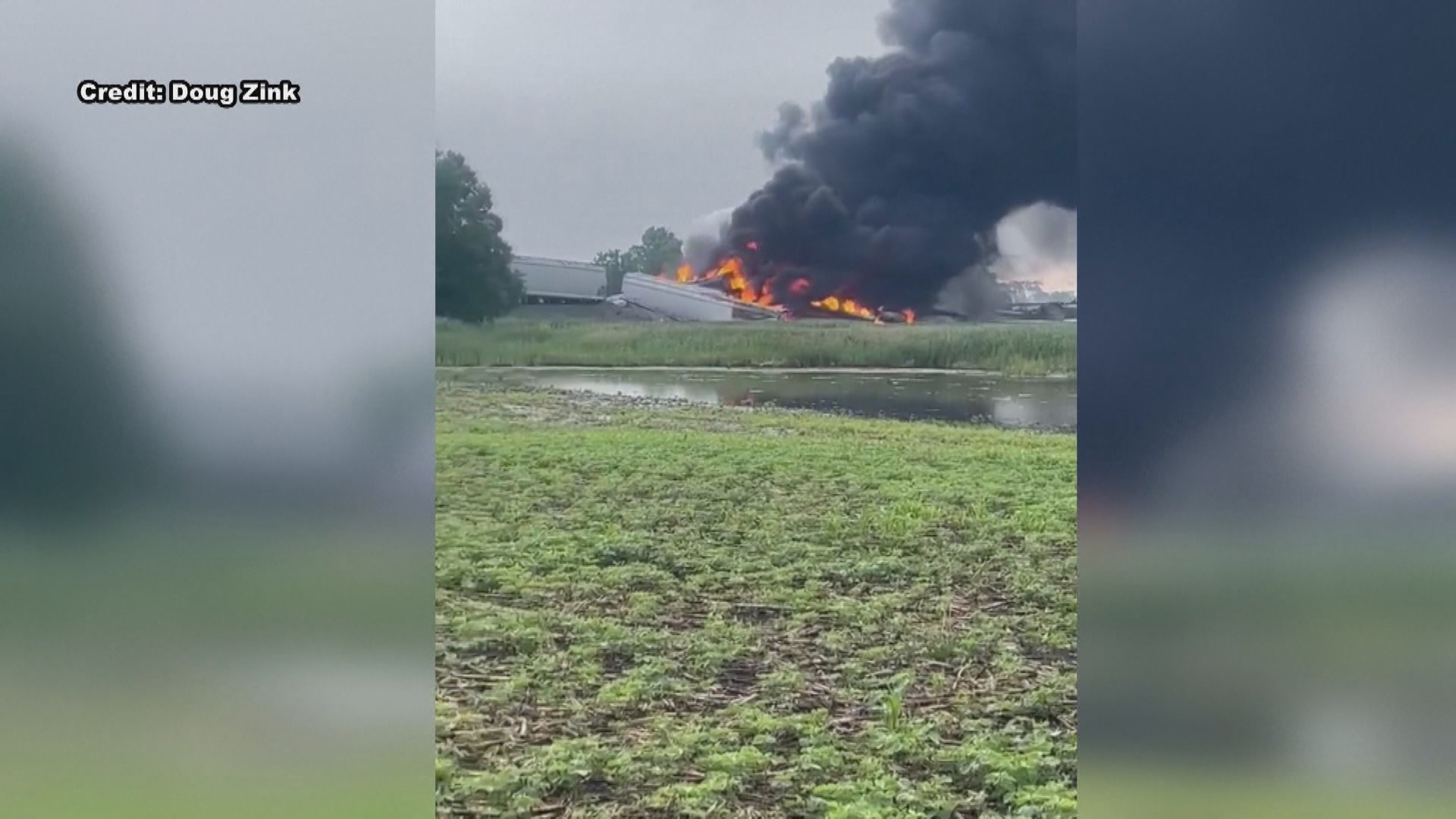 Twenty-nine cars of a CPKC train derailed around 3:45 a.m. in an area surrounded by farmland that's about 140 miles northwest of Fargo, N.D.