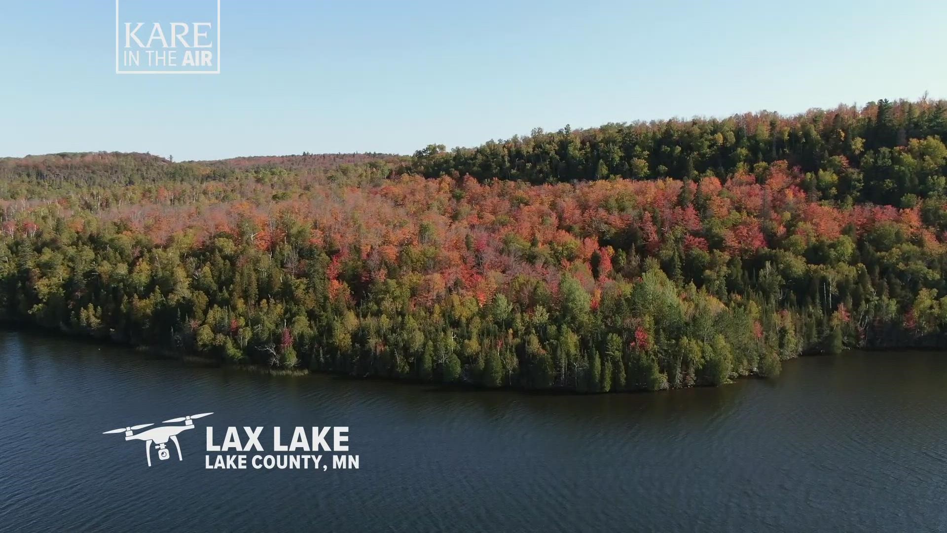 Colors on Lake Superior's North Shore are beginning to peak. Our drone series takes us over a lake not far from Tettegouche State Park for an early taste.