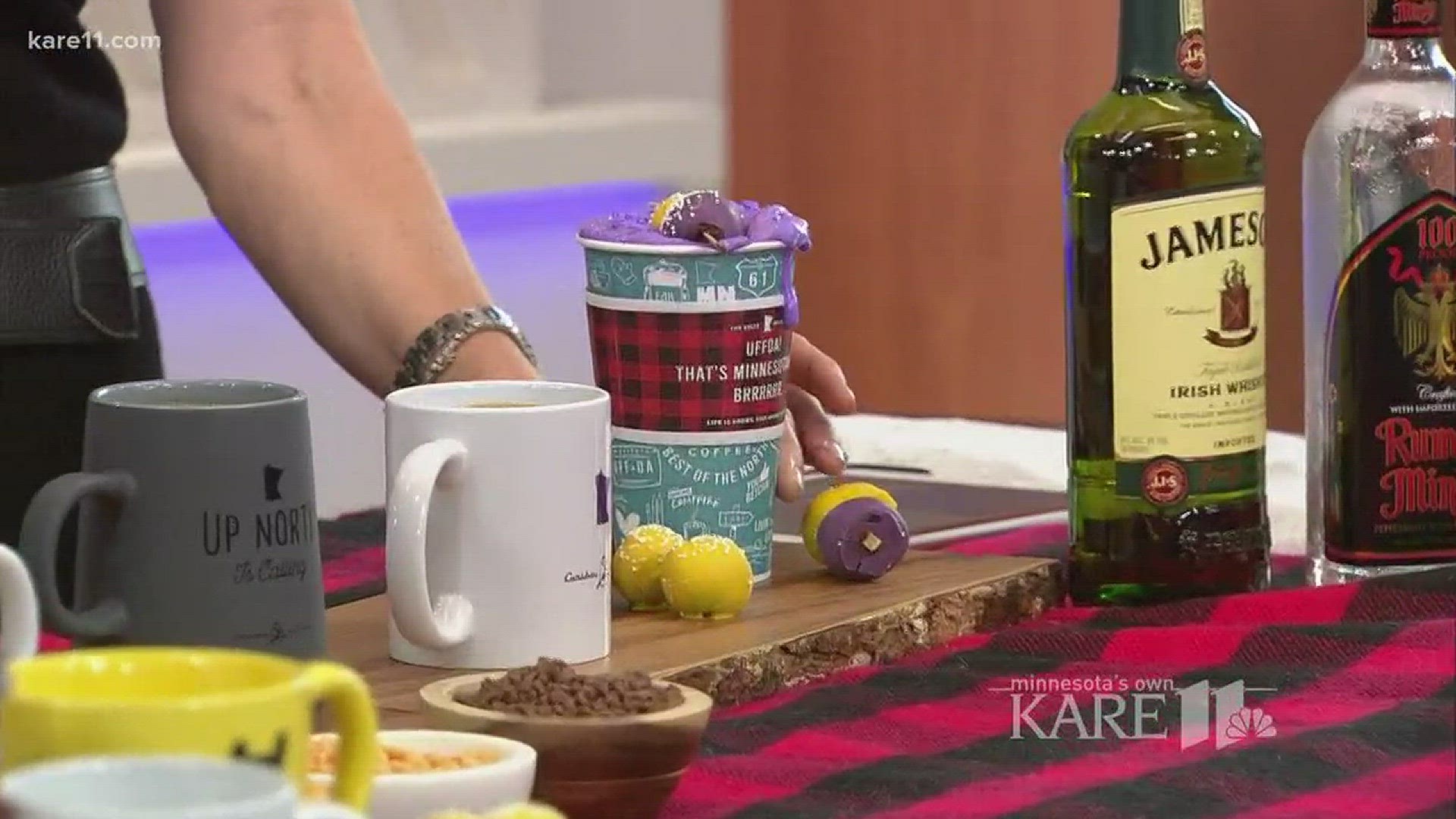 Caribou Coffee's own Jenifer Hagness, Senior Director of product innovation came into the KARE 11 Studios to demonstrate the new Cabin Bar Mocha created as a tribute to the north and the Super Bowl. http://kare11.tv/2DjyCWd
