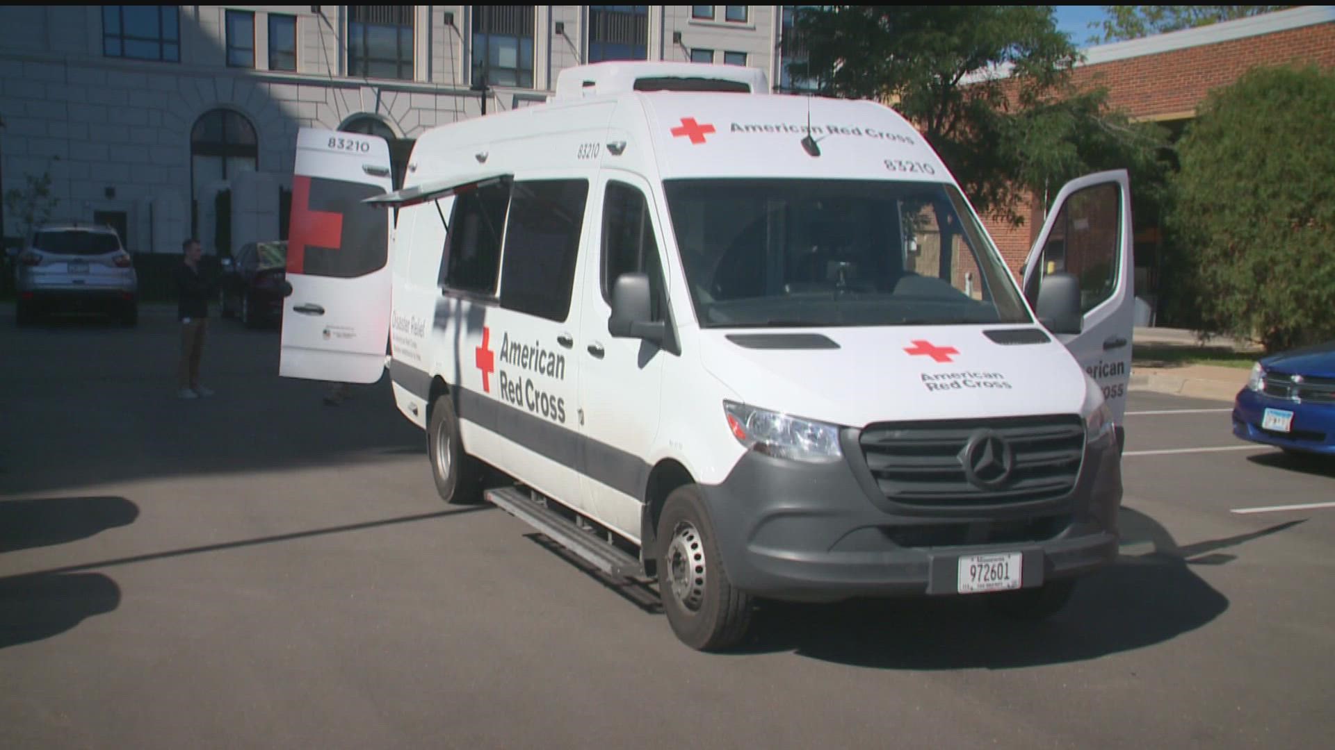 The emergency response vehicle can store up to 600 meals to hand out to people in need.