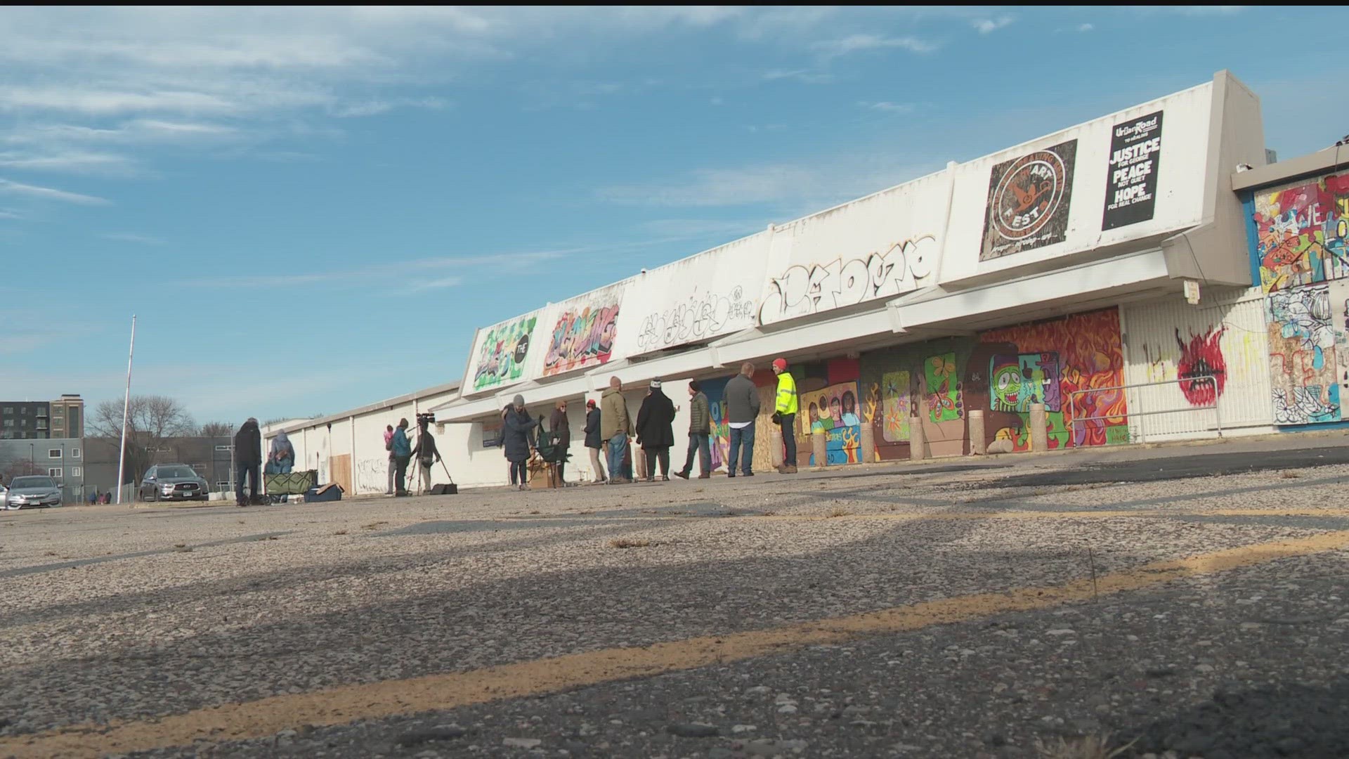 After a fire tore through the building, crews will demolish it and use the space to reconnect Nicollet Avenue.