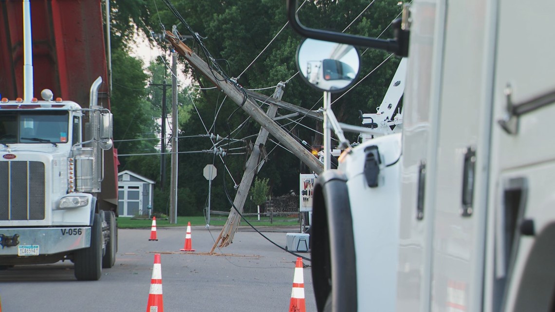 Dump Truck Mishap Knocks Down Power In Anoka 4624