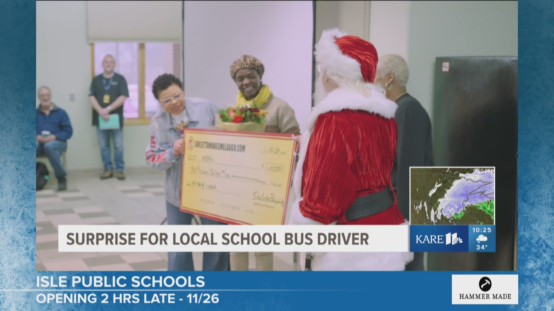 Sheletta Brundidge surprises a local bus driver hailed as a hero.