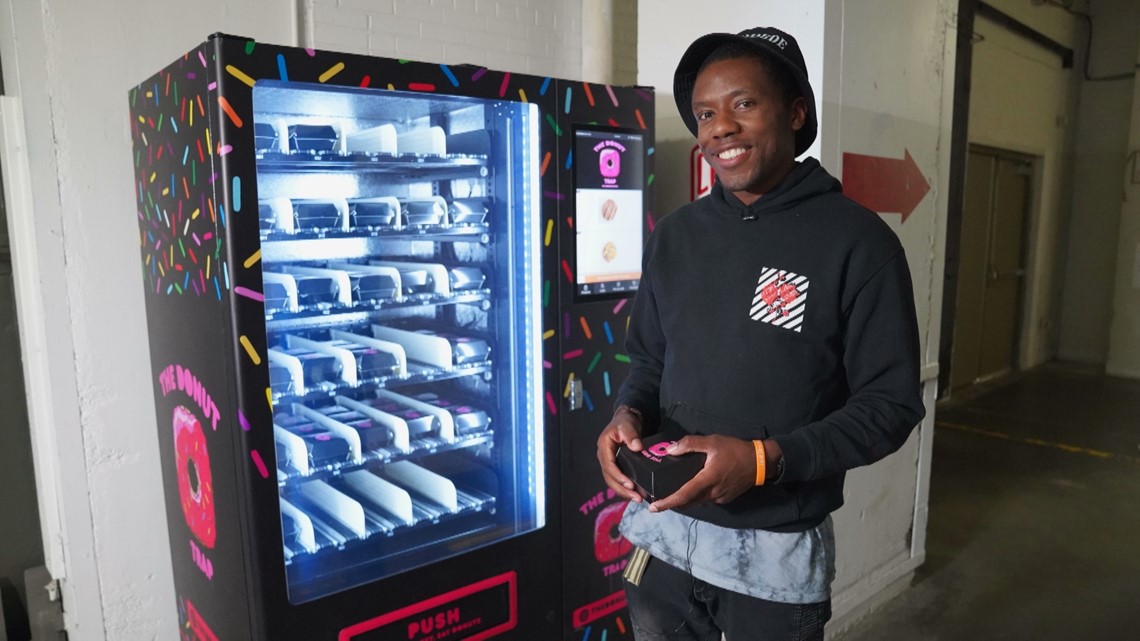 Sweet idea Donut vending machine debuts in St. Paul