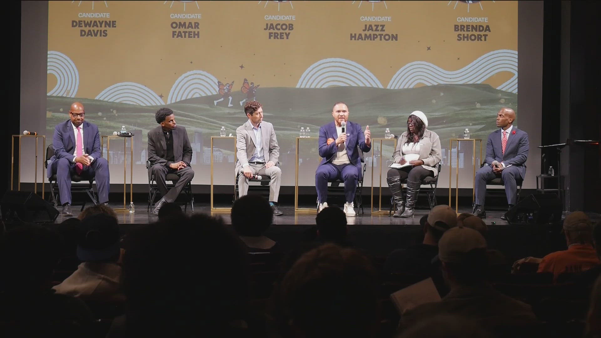 All five candidates for Minneapolis Mayor didn't debate each other Wednesday night, but instead answered a variety of questions from the community.