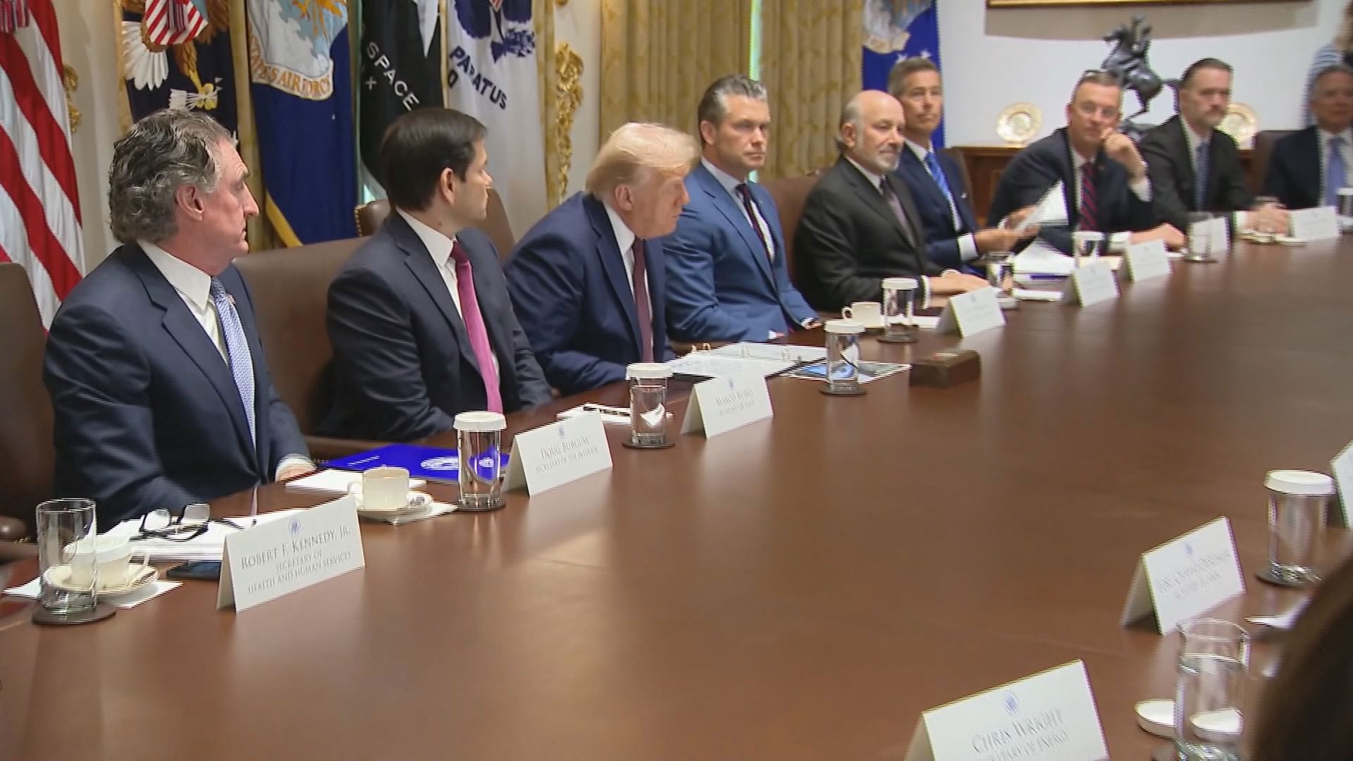 President Donald Trump said during a Cabinet meeting that he wants to institute the death penalty in Washington, D.C., for anyone who commits murder.