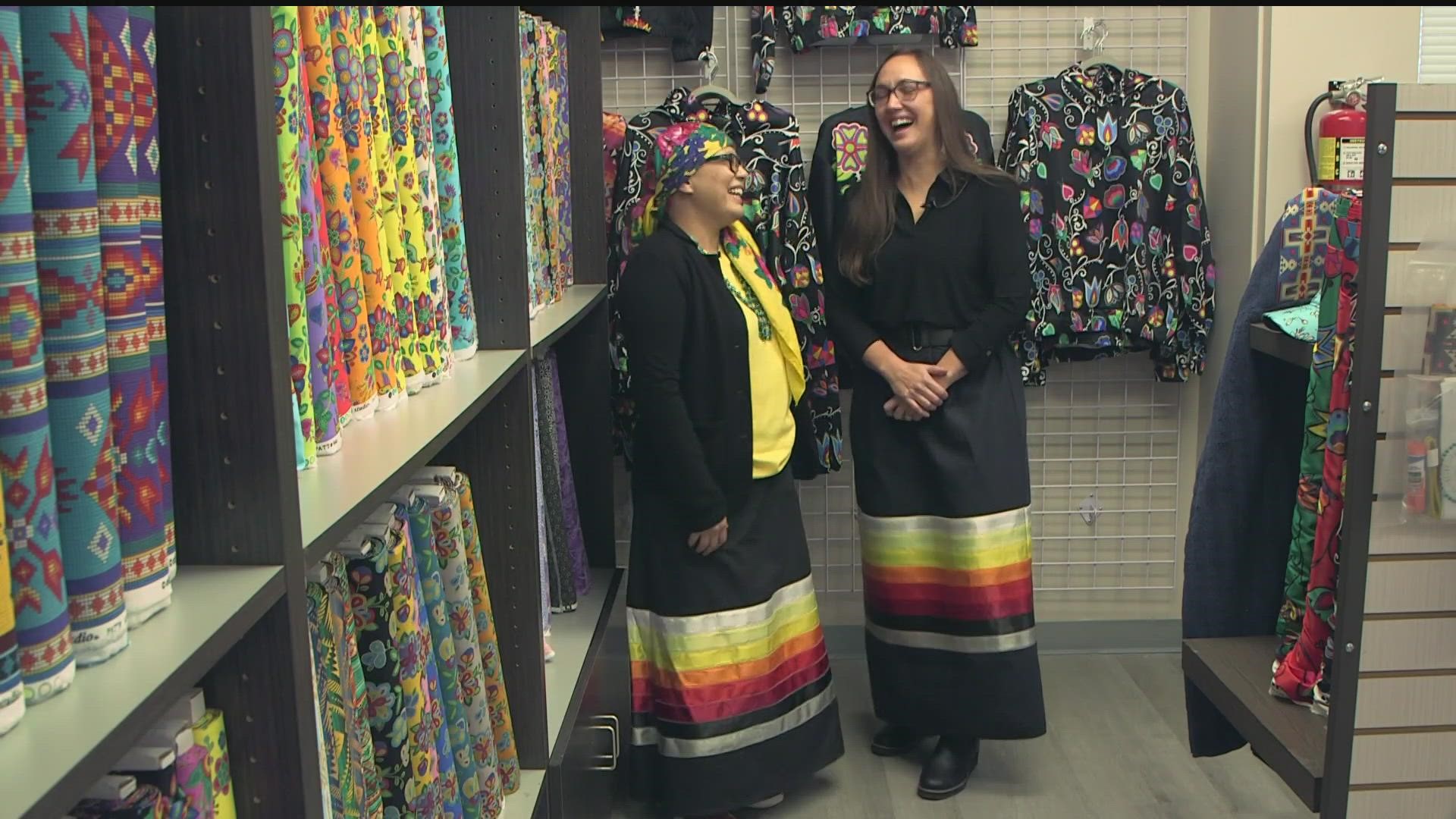 After having no luck finding a local store with Native-designed fabrics to sew powwow regalia for their kids, best friends decided to open a store in Brooklyn Park.